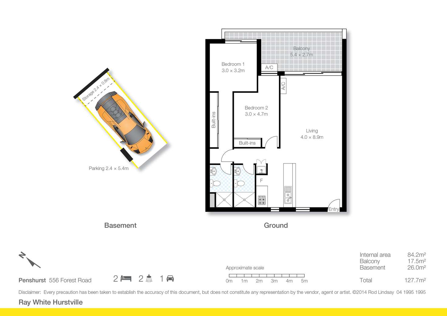 Floorplan of Homely apartment listing, 2/556 Forest Road, Penshurst NSW 2222