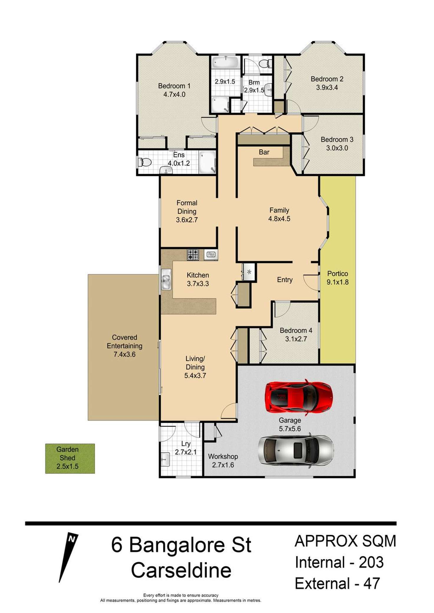 Floorplan of Homely house listing, 6 Bangalore Street, Carseldine QLD 4034
