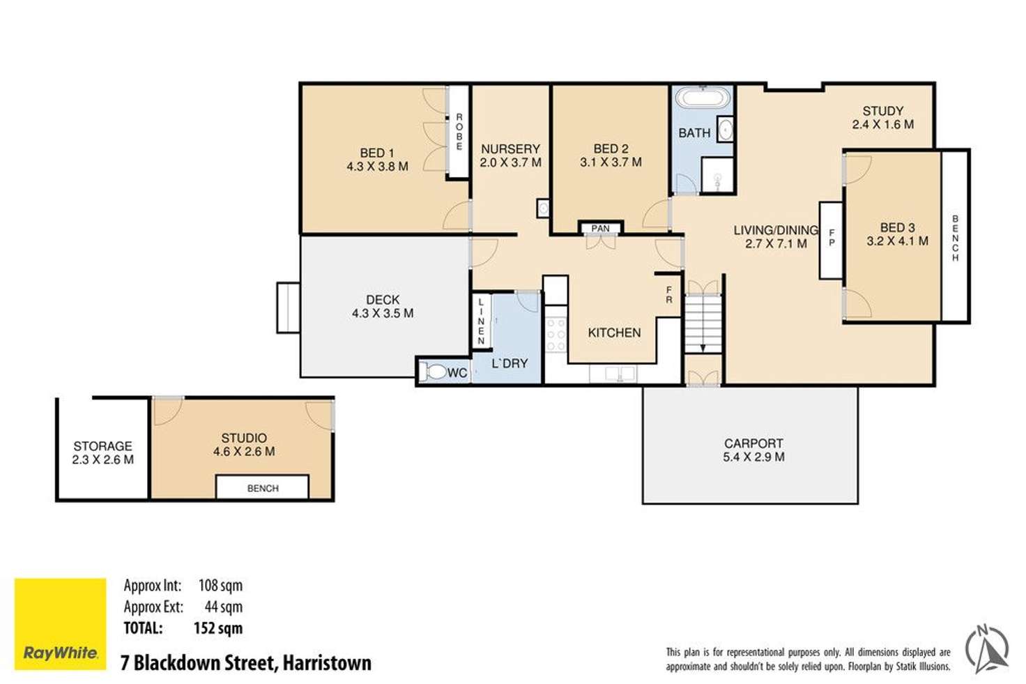 Floorplan of Homely house listing, 7 Blackdown Street, Harristown QLD 4350