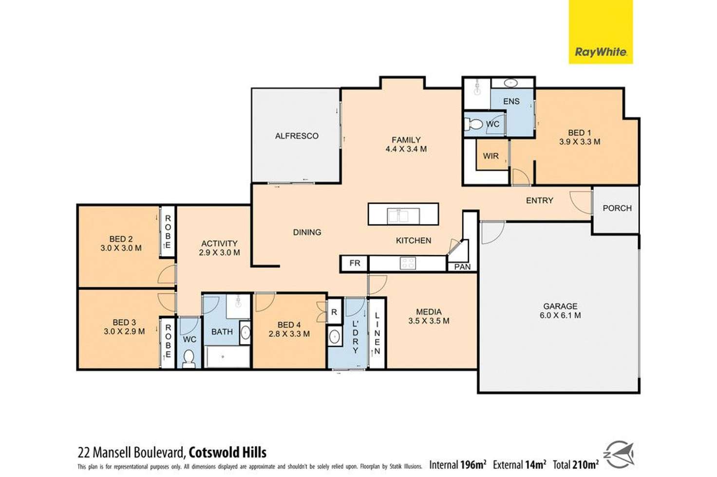 Floorplan of Homely house listing, 22 Mansell Boulevard, Cotswold Hills QLD 4350