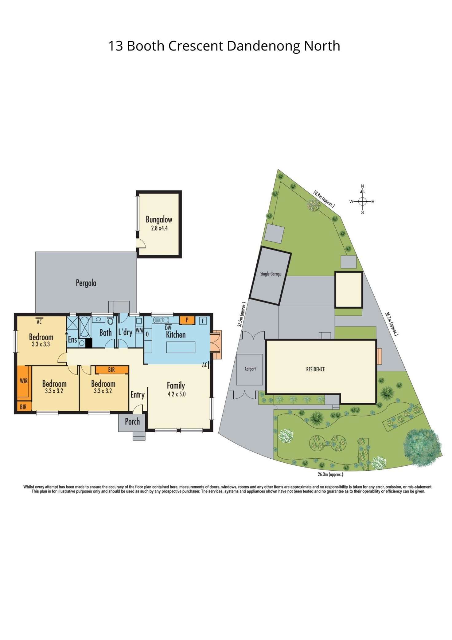 Floorplan of Homely house listing, 13 Booth Crescent, Dandenong North VIC 3175