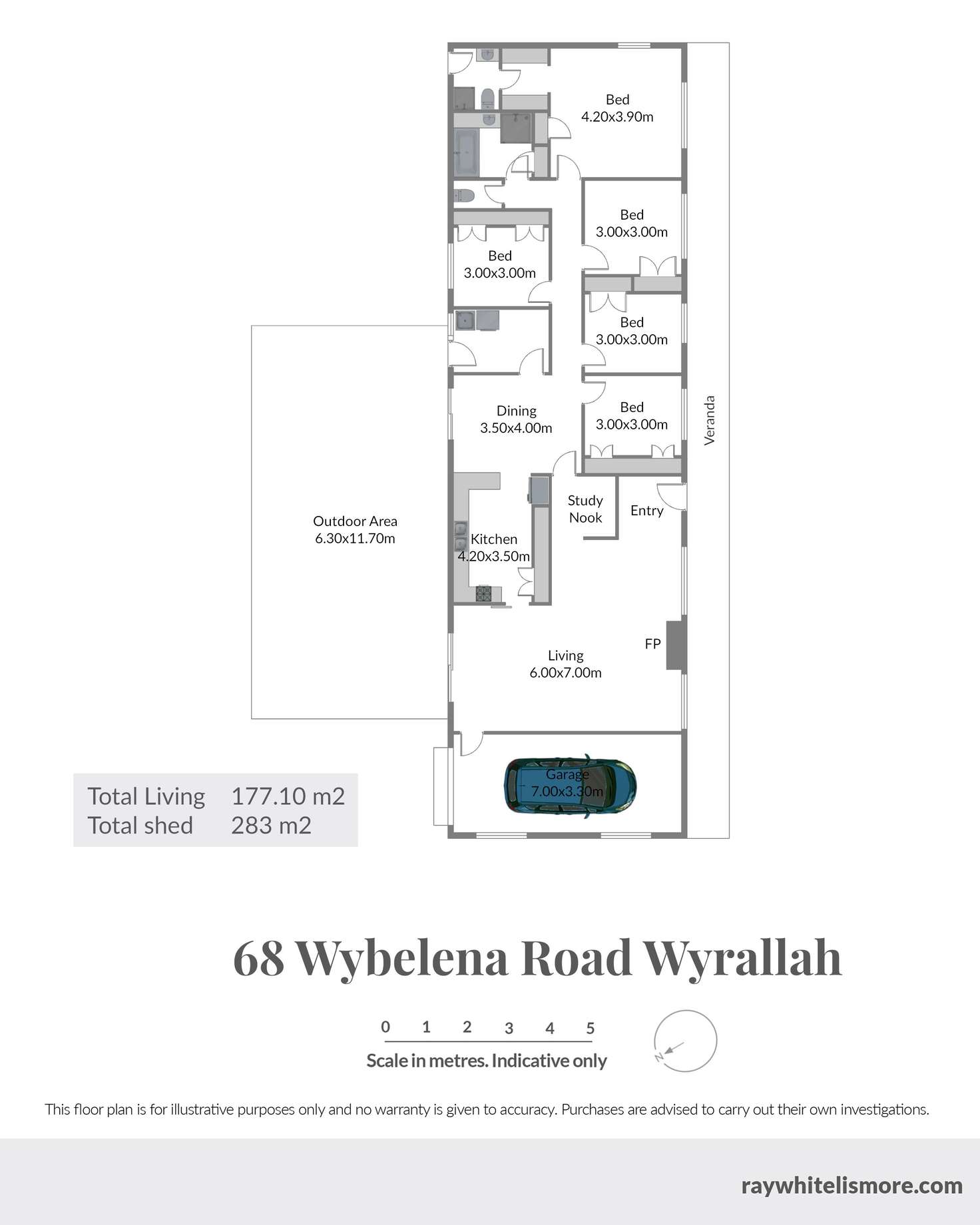 Floorplan of Homely house listing, 68 Wybelena Road, Wyrallah NSW 2480