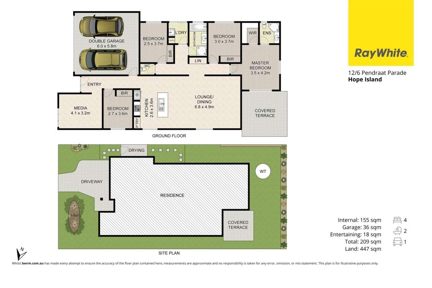 Floorplan of Homely house listing, 12/6 Pendraat Parade, Hope Island QLD 4212