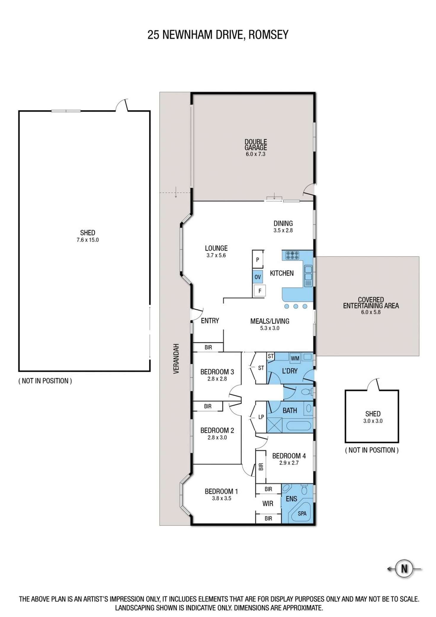 Floorplan of Homely house listing, 25 Newnham Drive, Romsey VIC 3434