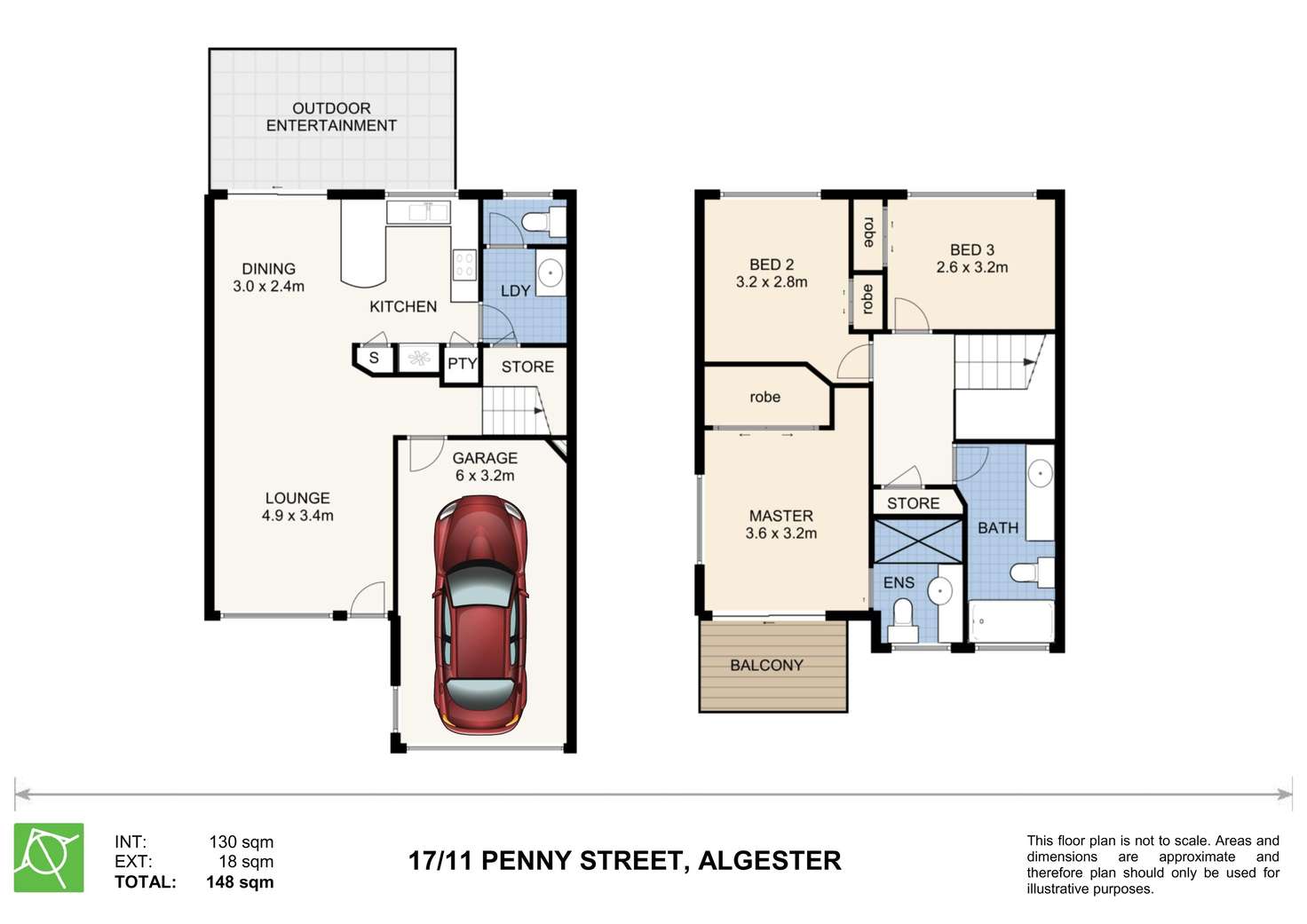 Floorplan of Homely townhouse listing, 17/11 Penny Street, Algester QLD 4115