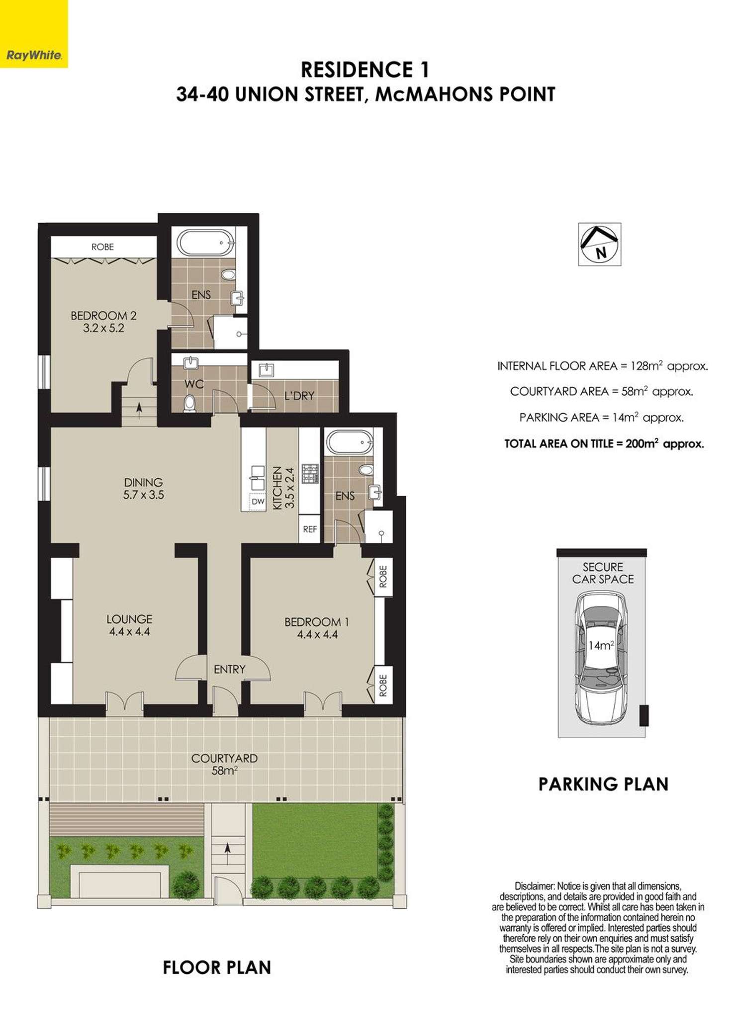 Floorplan of Homely unit listing, 1/34-40 Union Street, Mcmahons Point NSW 2060