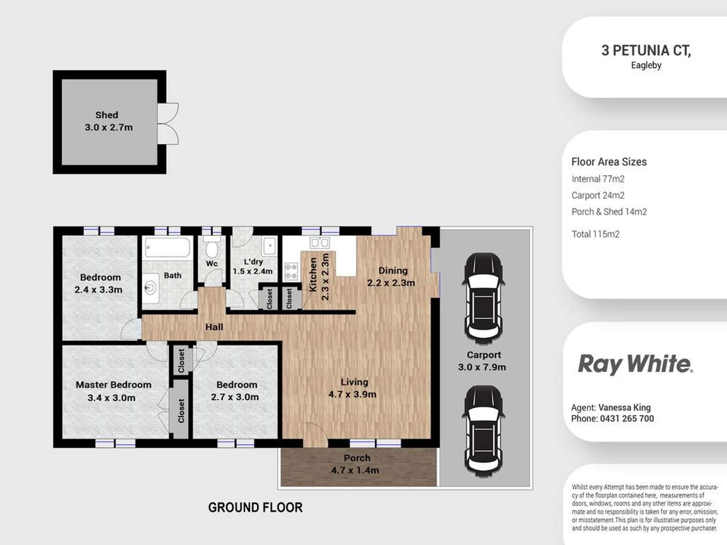 Floorplan of Homely house listing, 3 Petunia Court, Eagleby QLD 4207