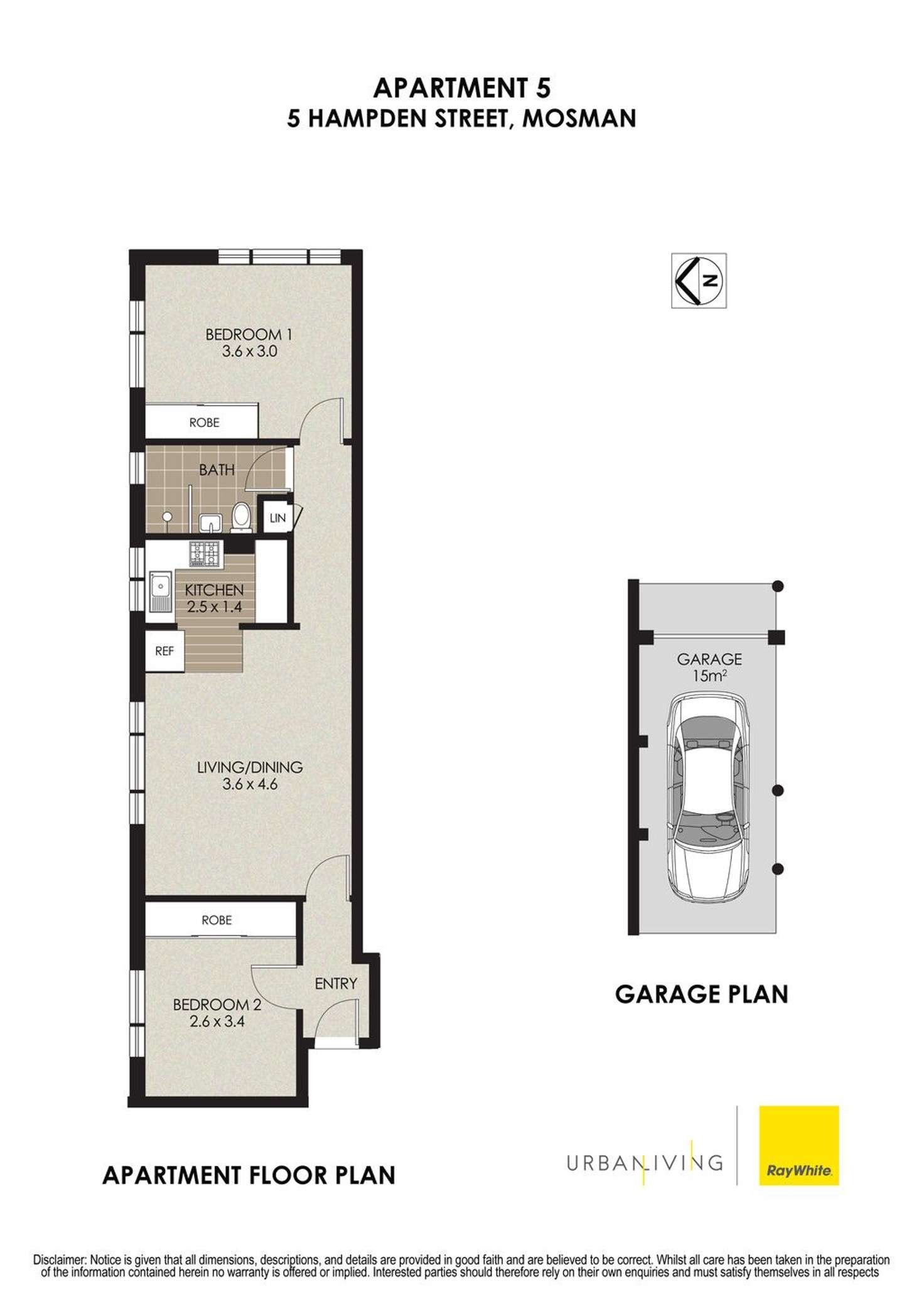 Floorplan of Homely apartment listing, 5/5 Hampden Street, Mosman NSW 2088