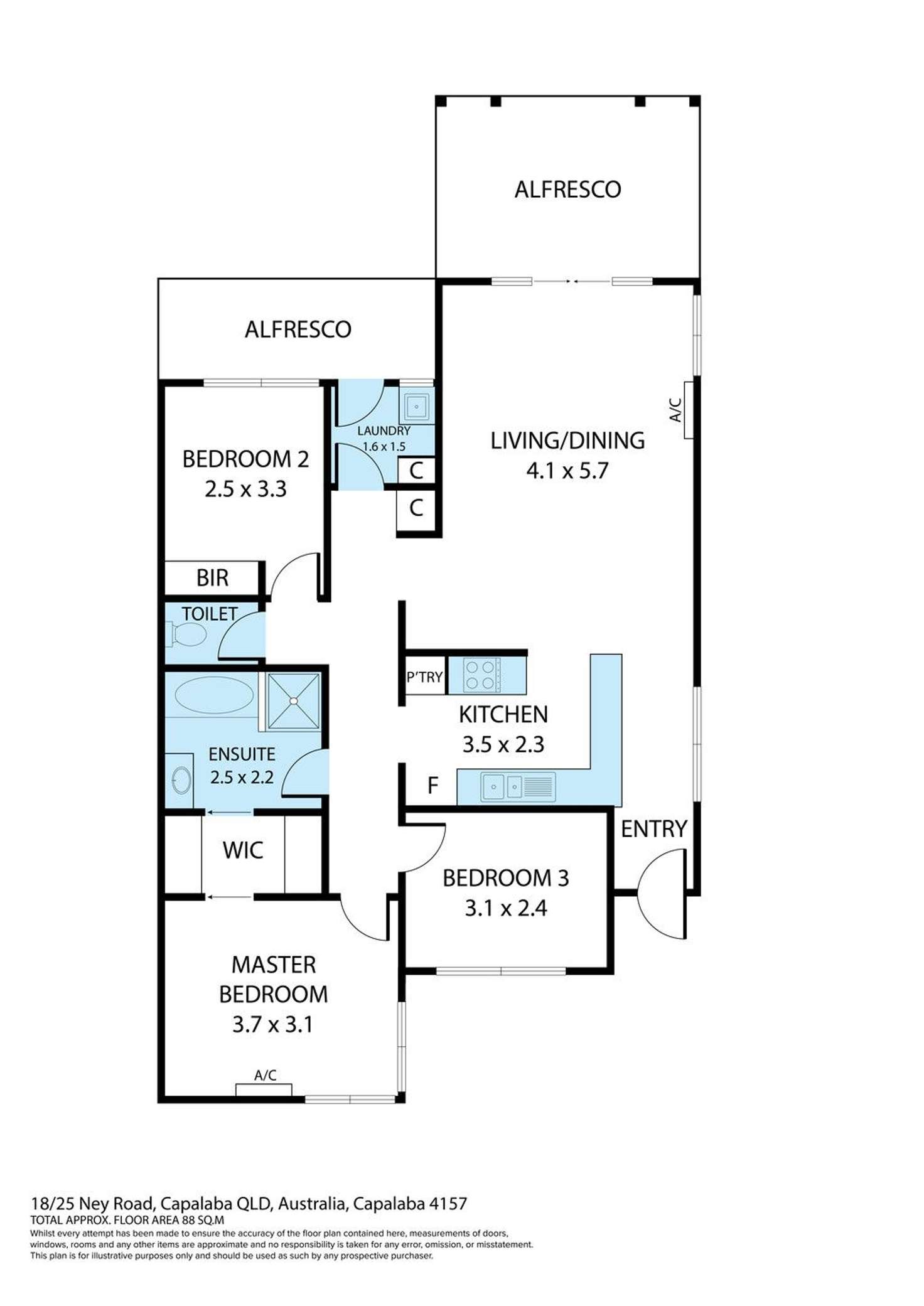 Floorplan of Homely villa listing, 18/25 Ney Road, Capalaba QLD 4157