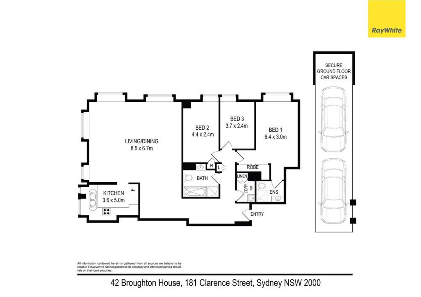 Floorplan of Homely apartment listing, 42/181 Clarence Street, Sydney NSW 2000