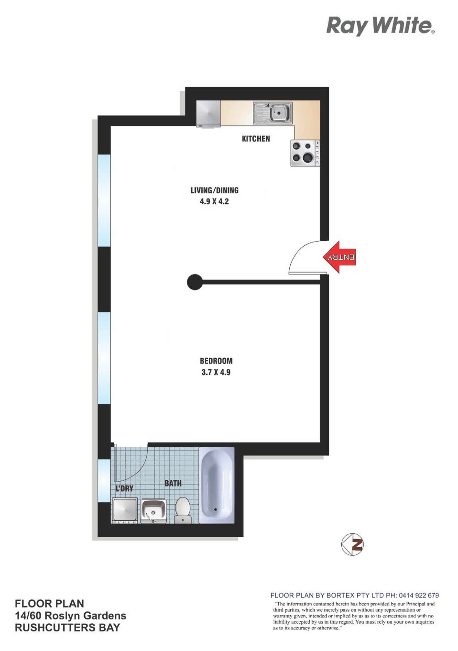 Floorplan of Homely apartment listing, 14/60 Roslyn Gardens, Elizabeth Bay NSW 2011