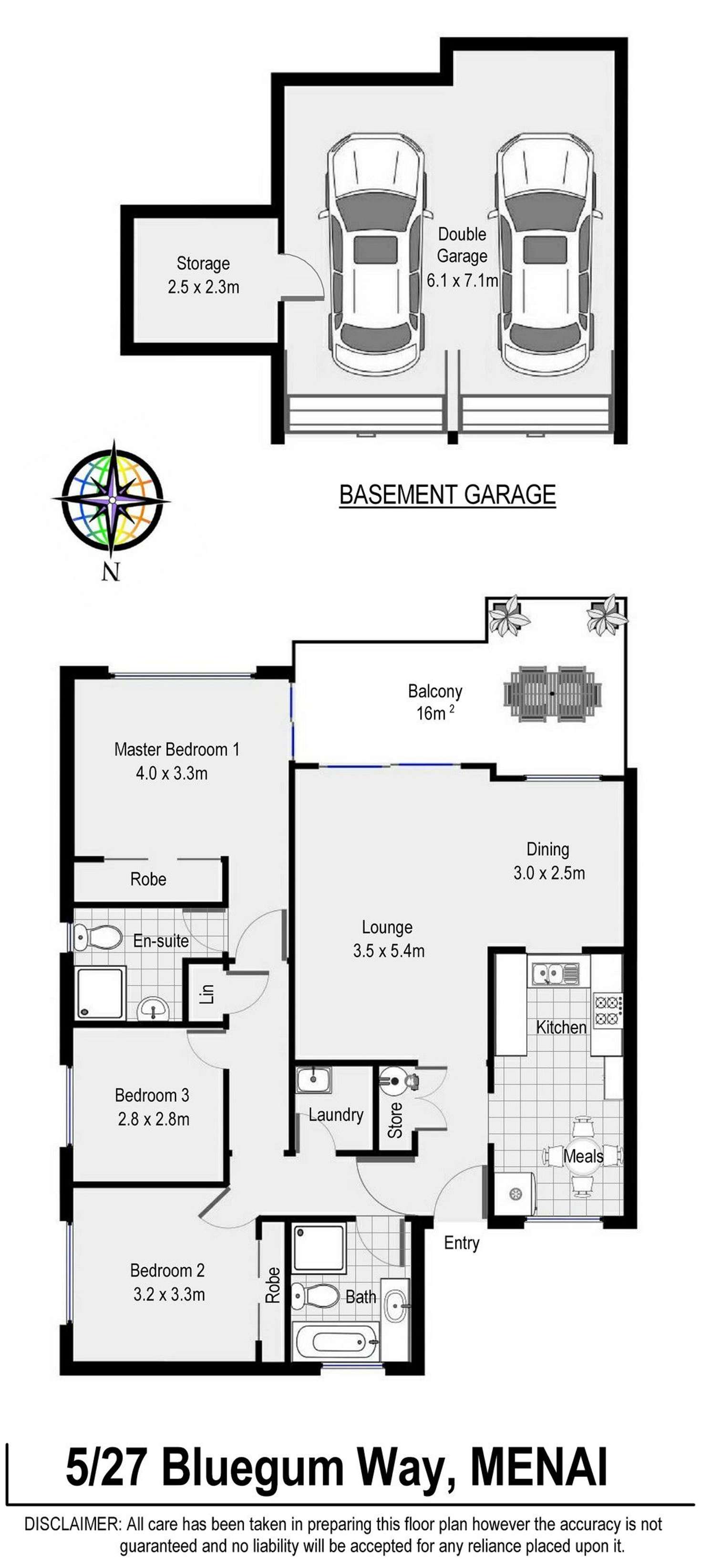 Floorplan of Homely unit listing, 5/27 Bluegum Way, Menai NSW 2234