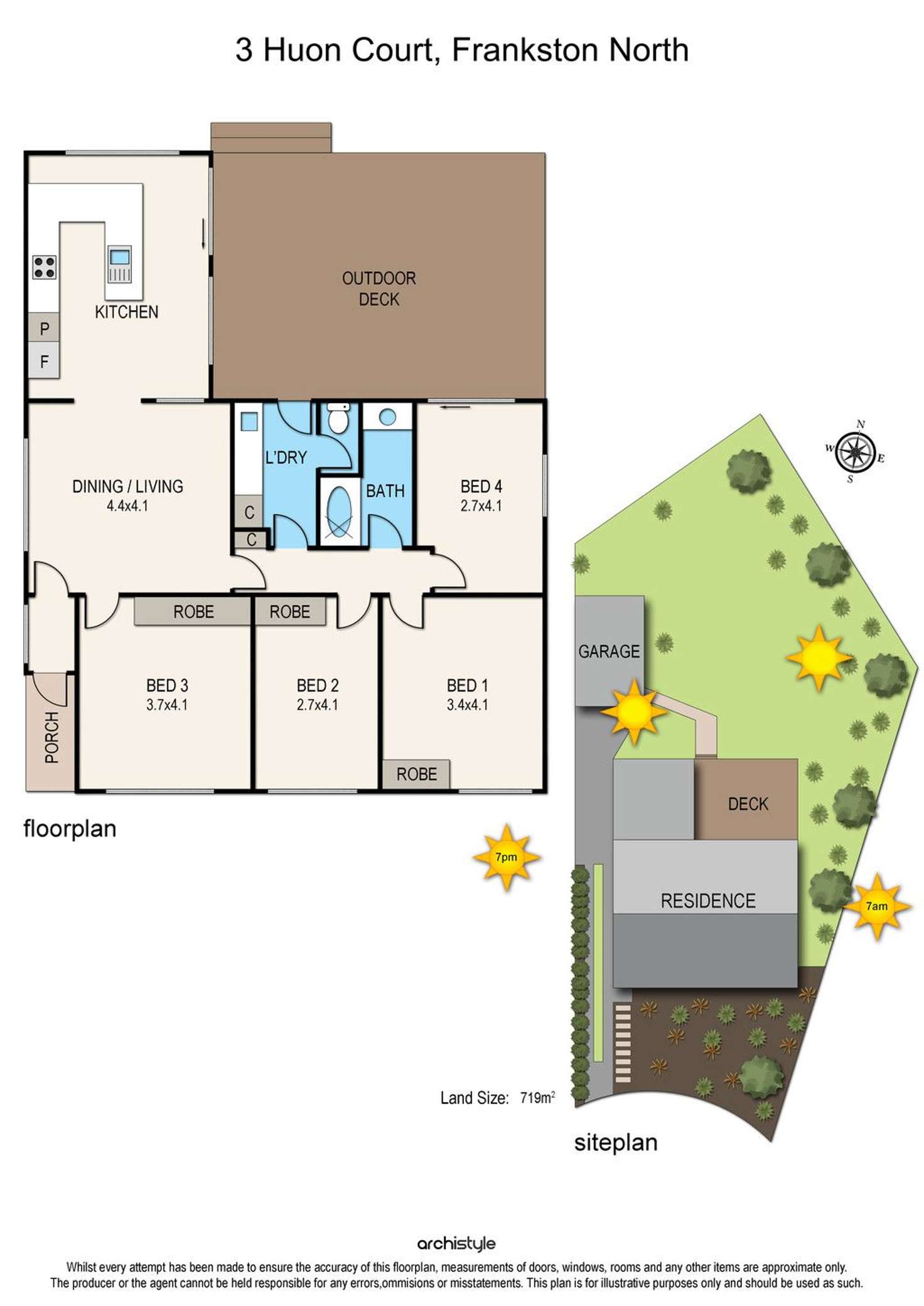 Floorplan of Homely house listing, 3 Huon Court, Frankston North VIC 3200