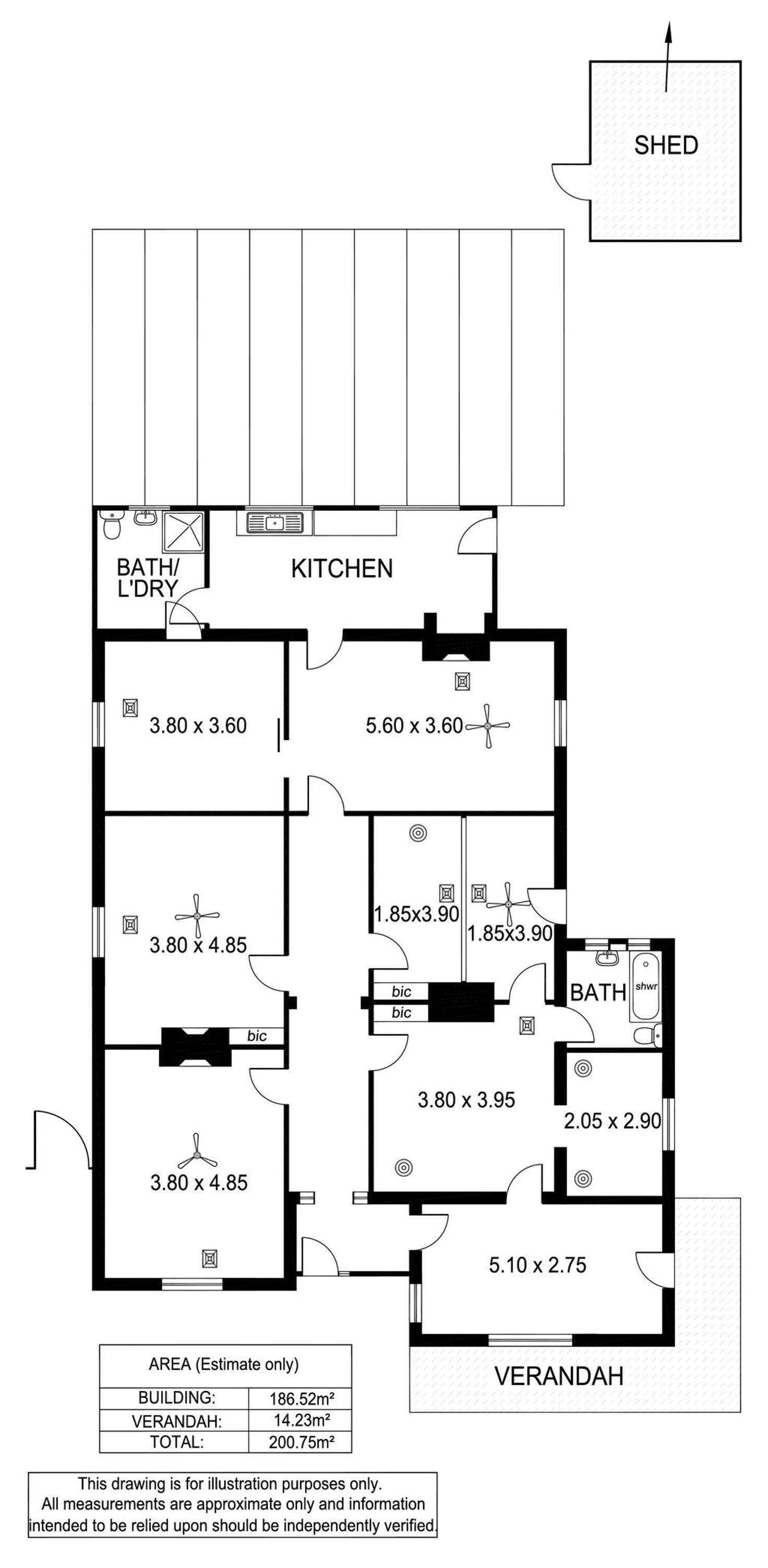Floorplan of Homely house listing, 5 Brighton Road, Glenelg SA 5045