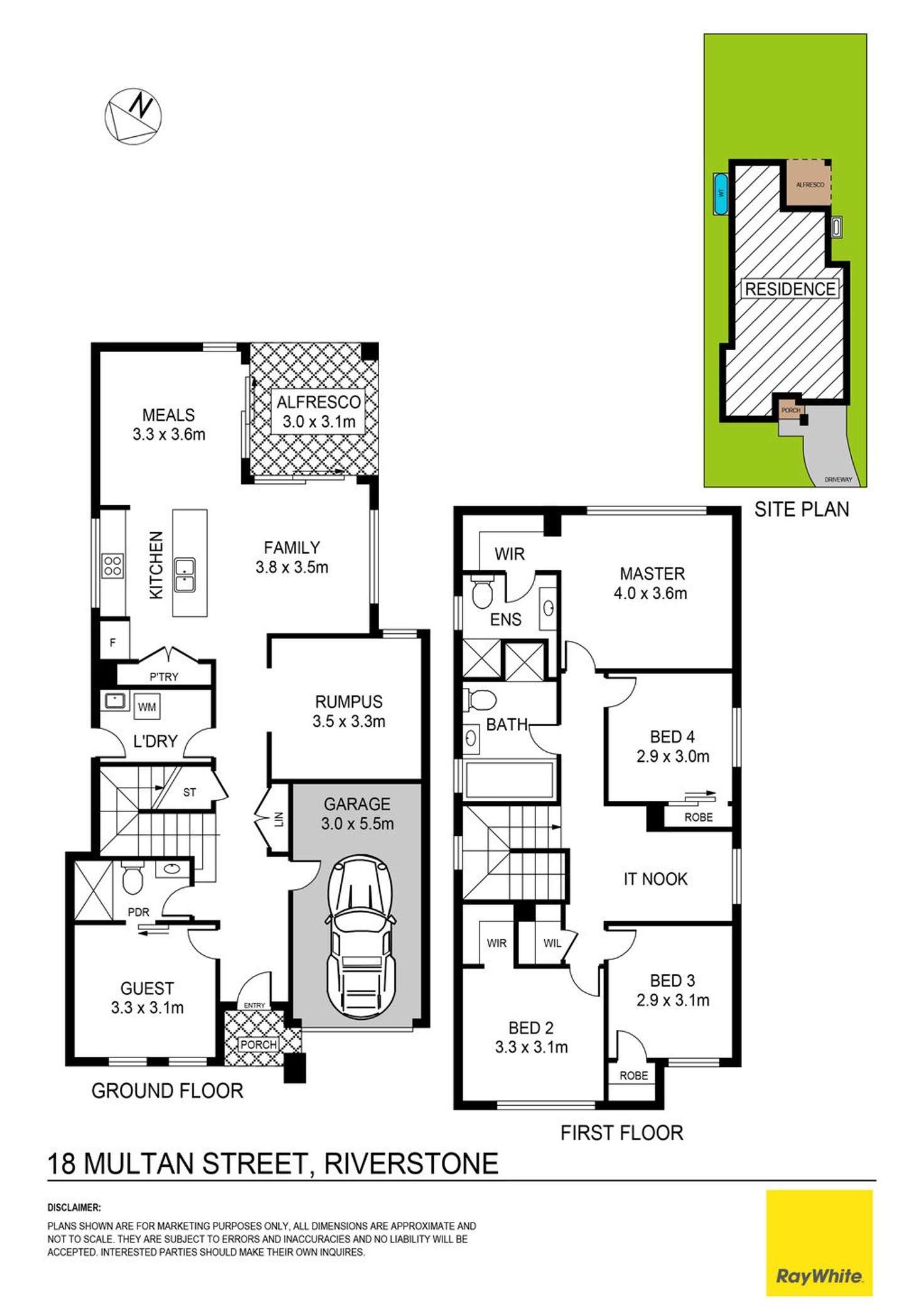 Floorplan of Homely house listing, 18 Multan Street, Riverstone NSW 2765