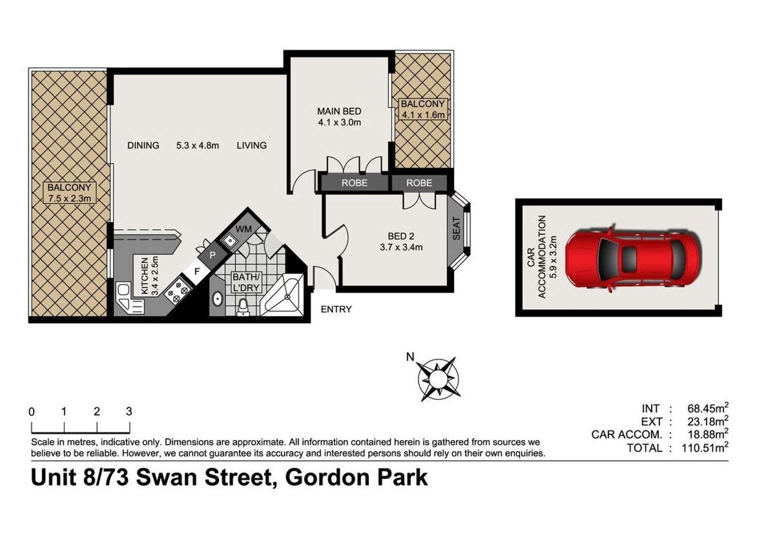 Floorplan of Homely apartment listing, 8/73 Swan Street, Gordon Park QLD 4031