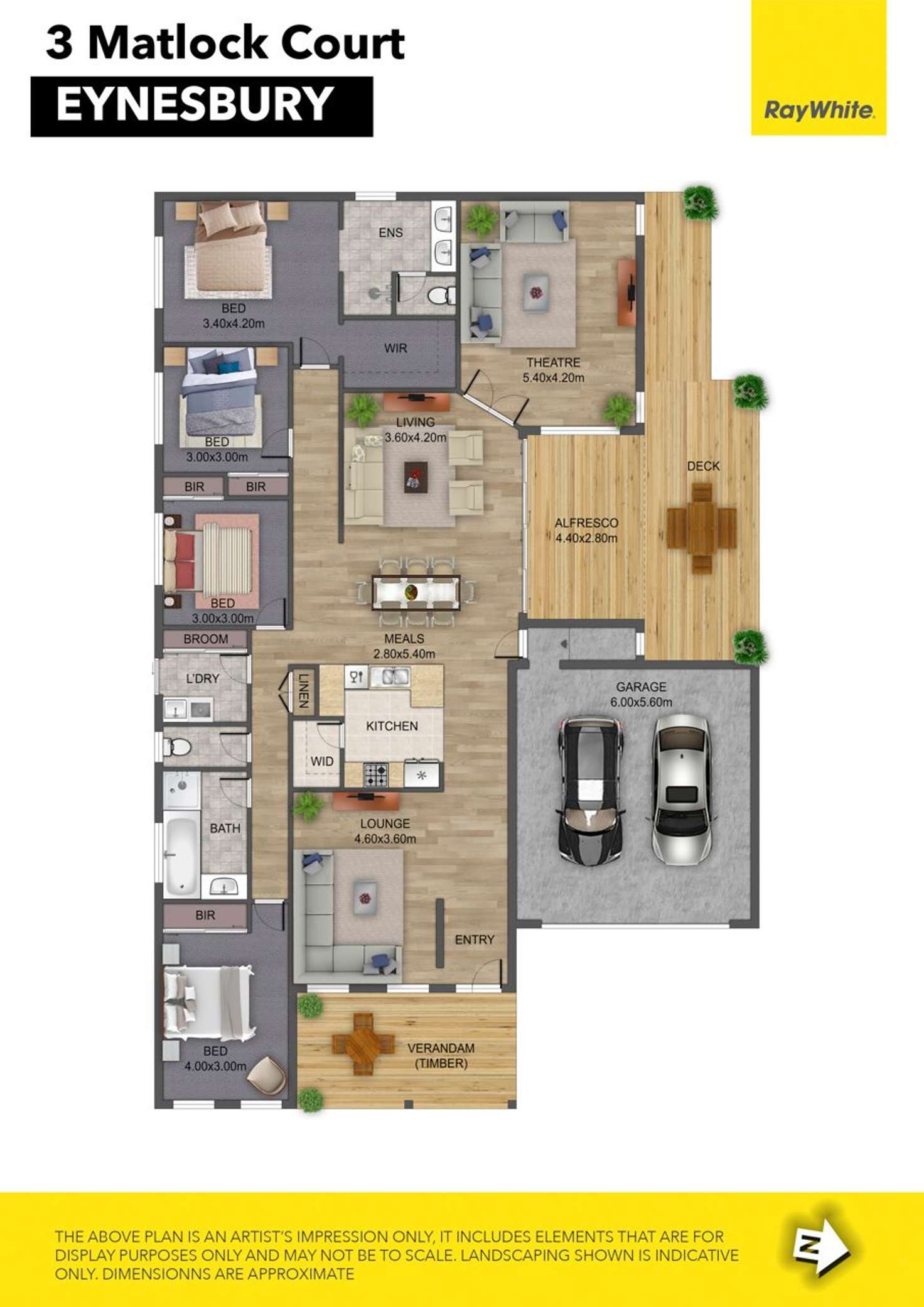 Floorplan of Homely house listing, 3 Matlock Court, Eynesbury VIC 3338