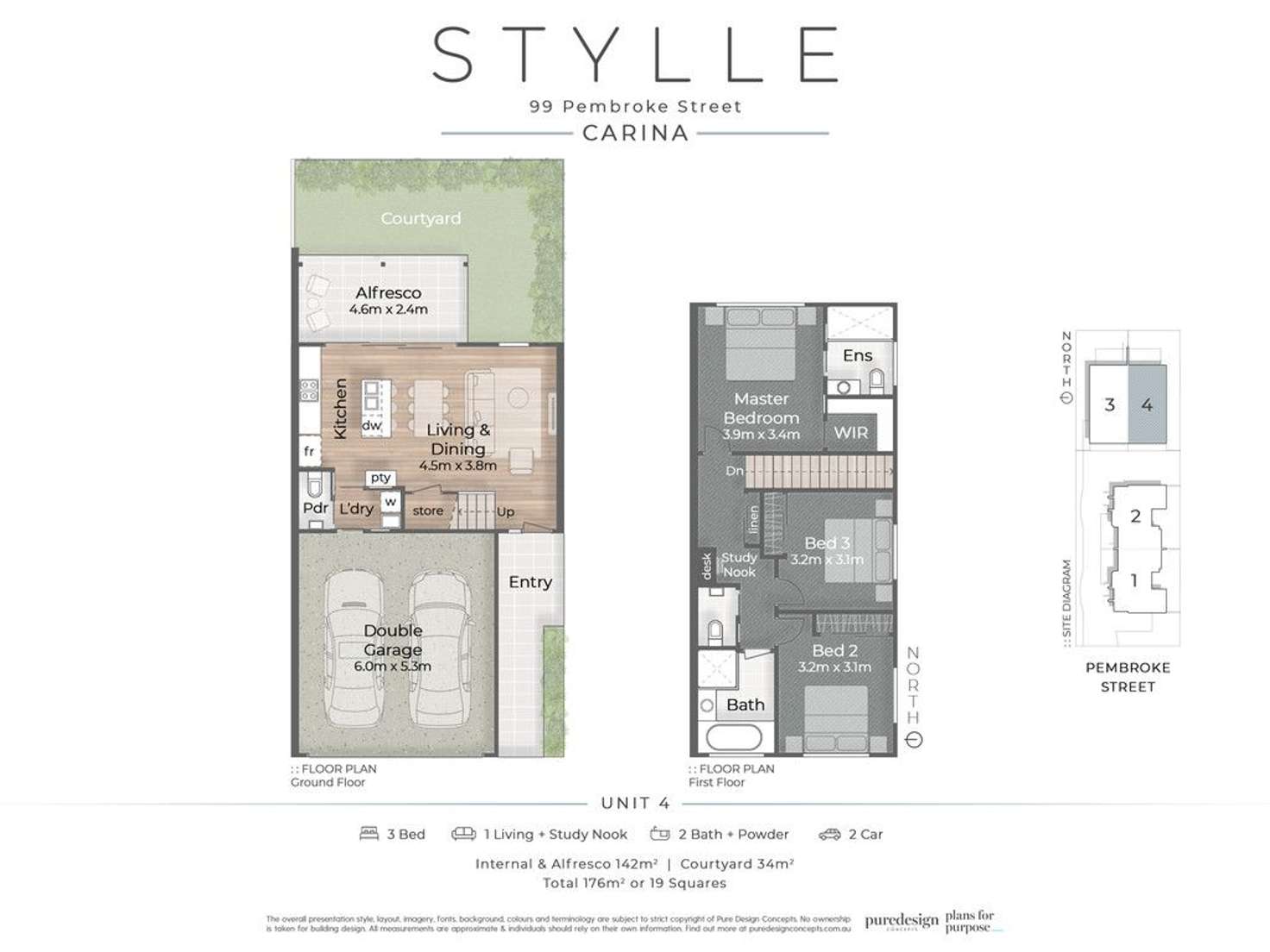 Floorplan of Homely townhouse listing, 4/99 Pembroke Street, Carina QLD 4152