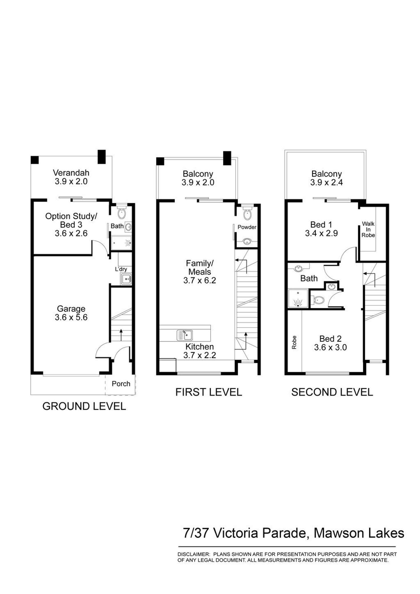 Floorplan of Homely house listing, Unit 7/37 Victoria Parade, Mawson Lakes SA 5095