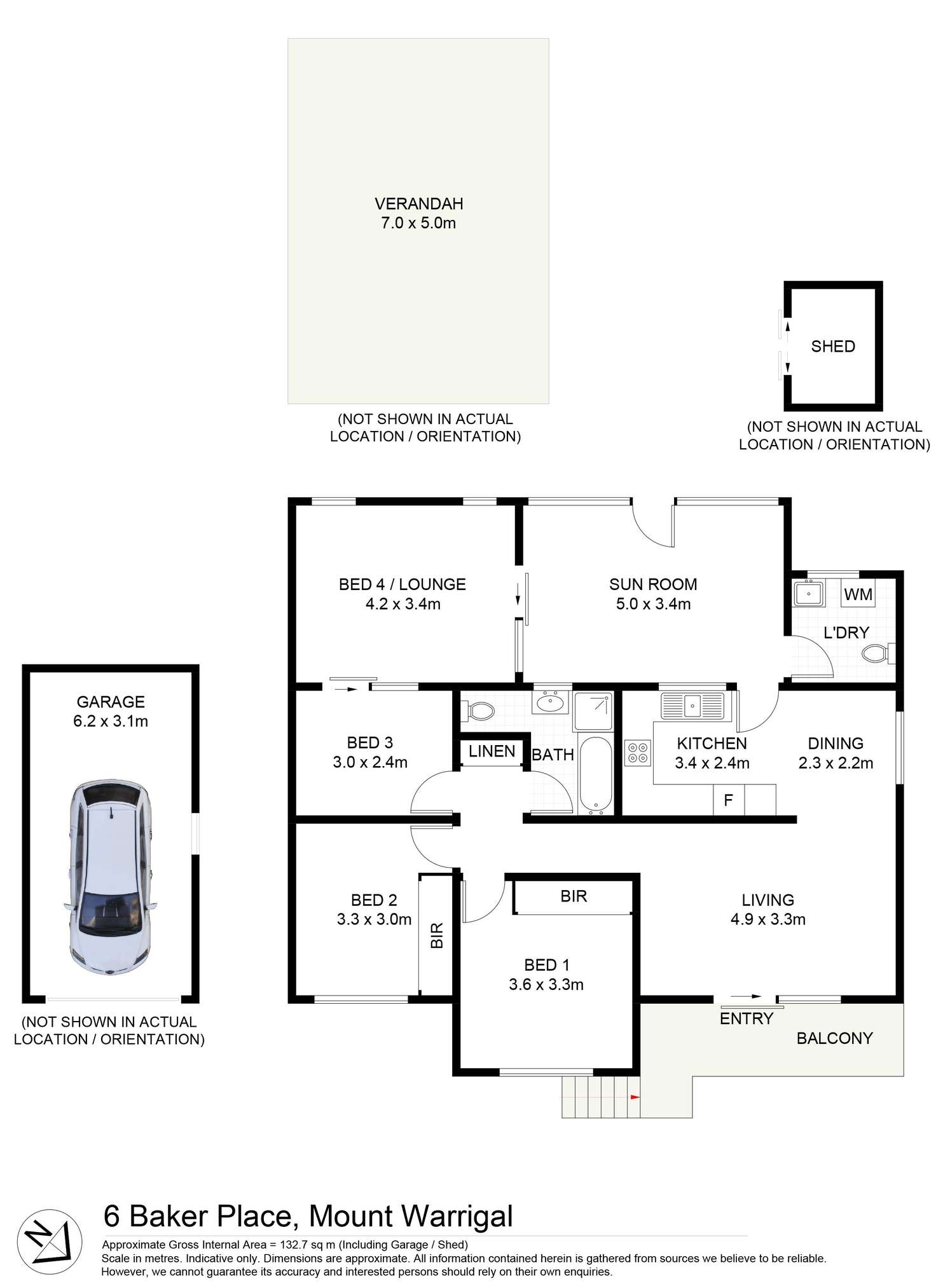 Floorplan of Homely house listing, 6 Baker Place, Mount Warrigal NSW 2528