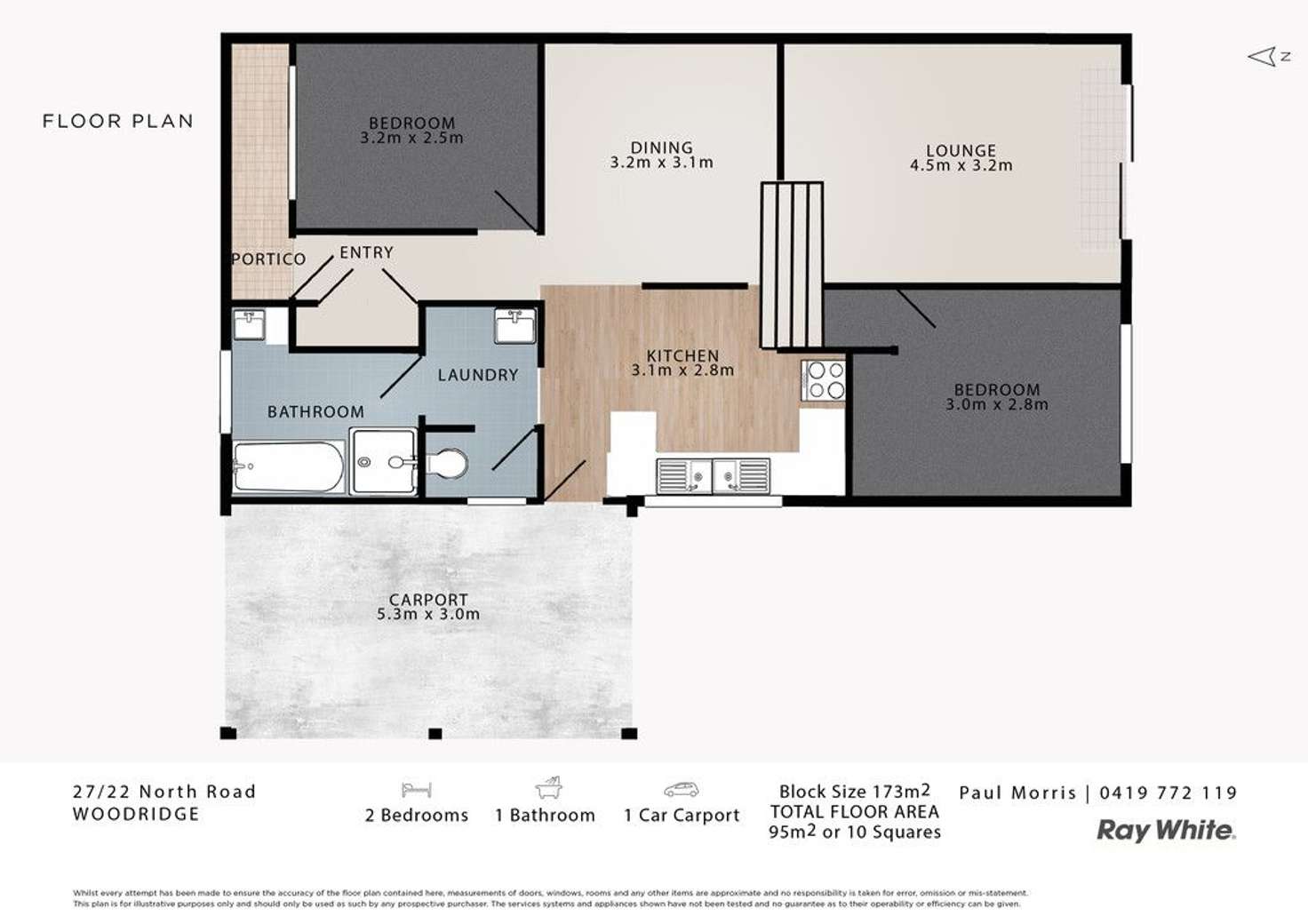 Floorplan of Homely villa listing, 27/22 North Road, Woodridge QLD 4114