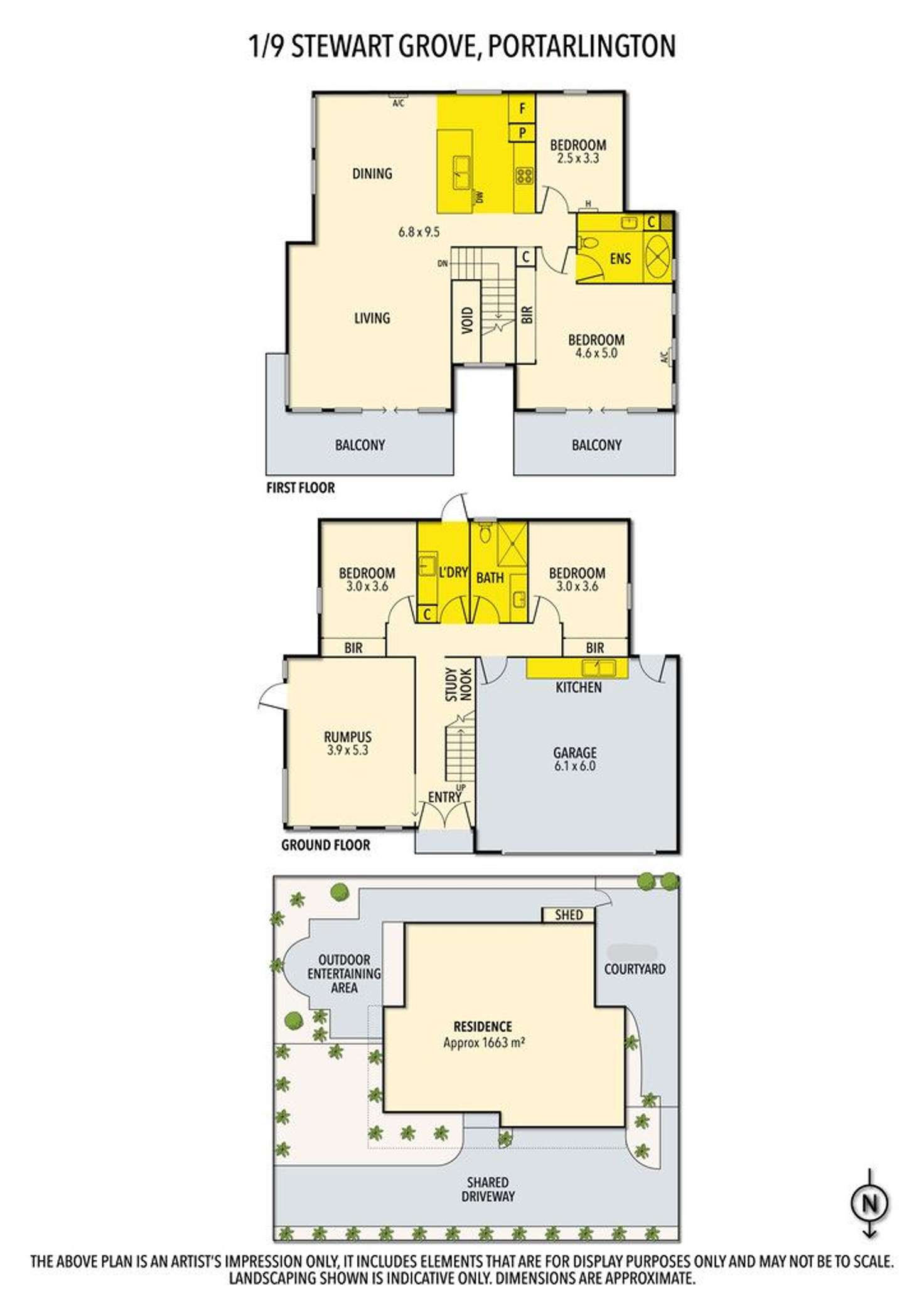 Floorplan of Homely house listing, 1/9 Stewart Grove, Portarlington VIC 3223