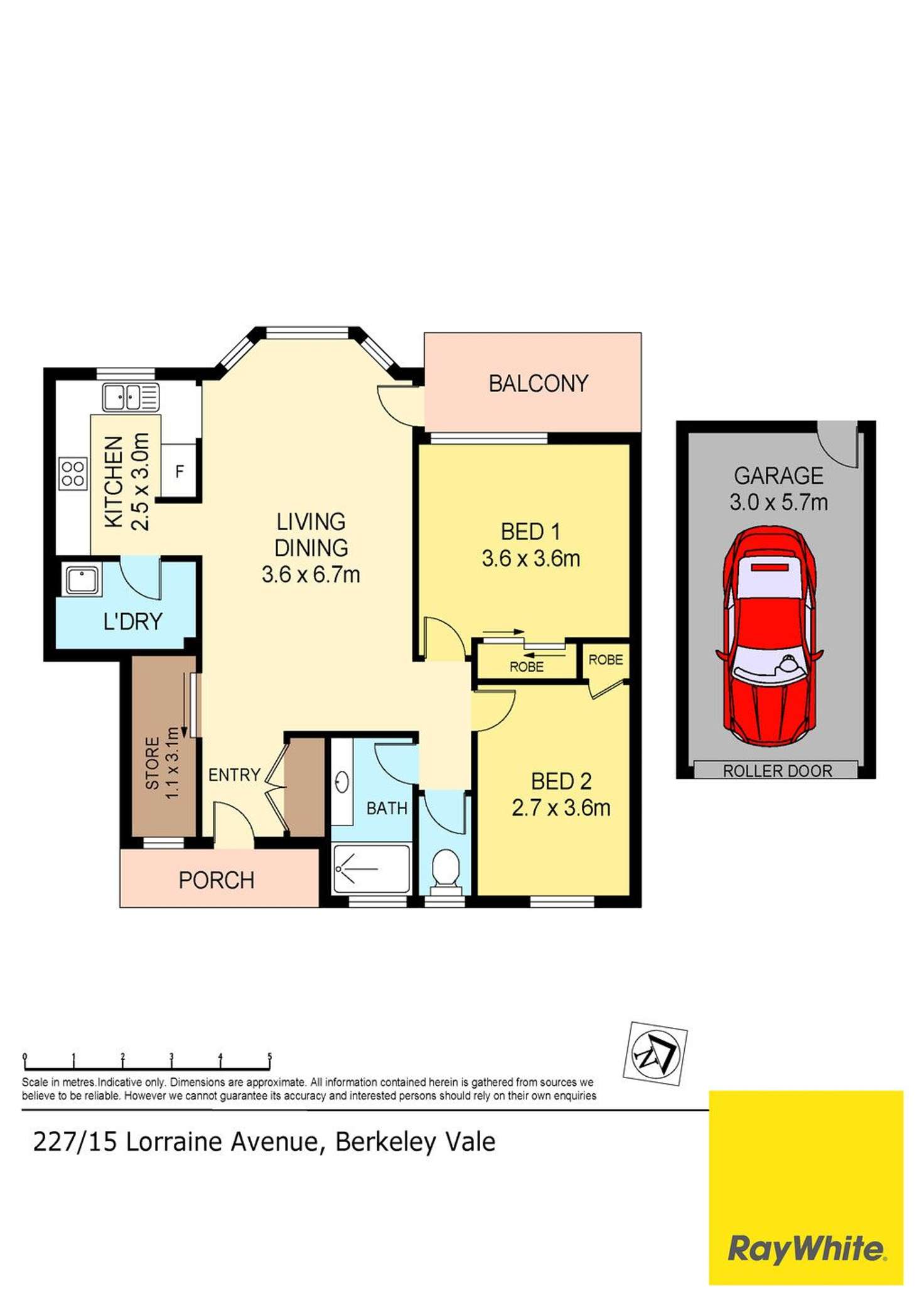 Floorplan of Homely unit listing, 227/15 Lorraine Avenue, Berkeley Vale NSW 2261