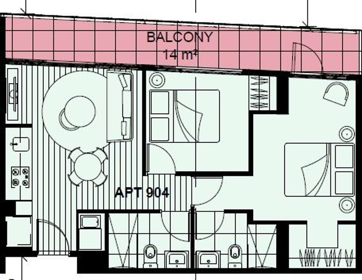 Floorplan of Homely apartment listing, 904/20 Shamrock Street, Abbotsford VIC 3067