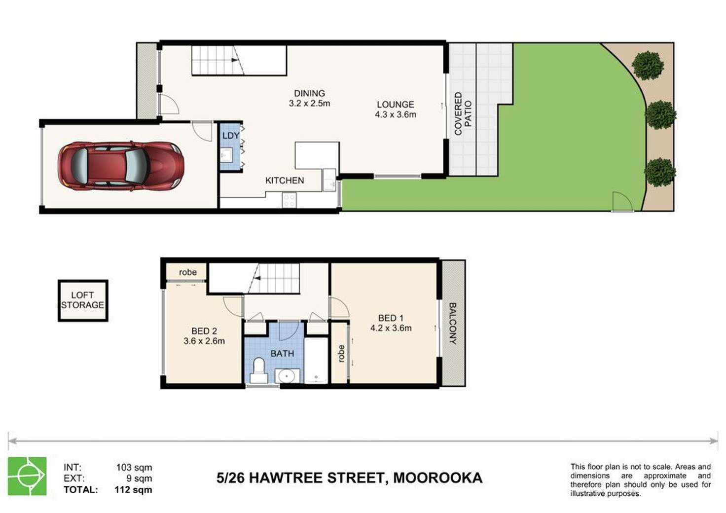 Floorplan of Homely townhouse listing, 5/26 Hawtree Street, Moorooka QLD 4105