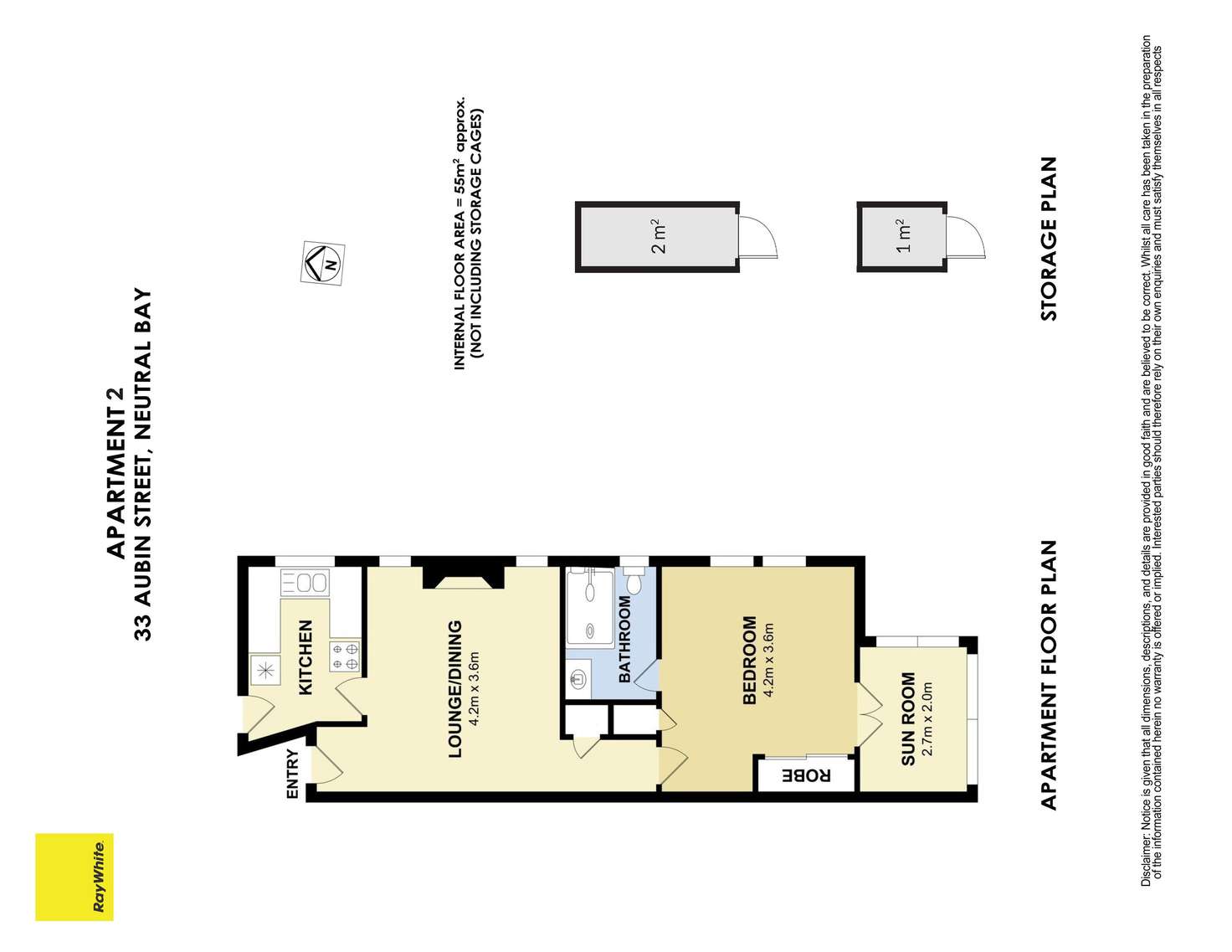 Floorplan of Homely apartment listing, 2/33 Aubin Street, Neutral Bay NSW 2089