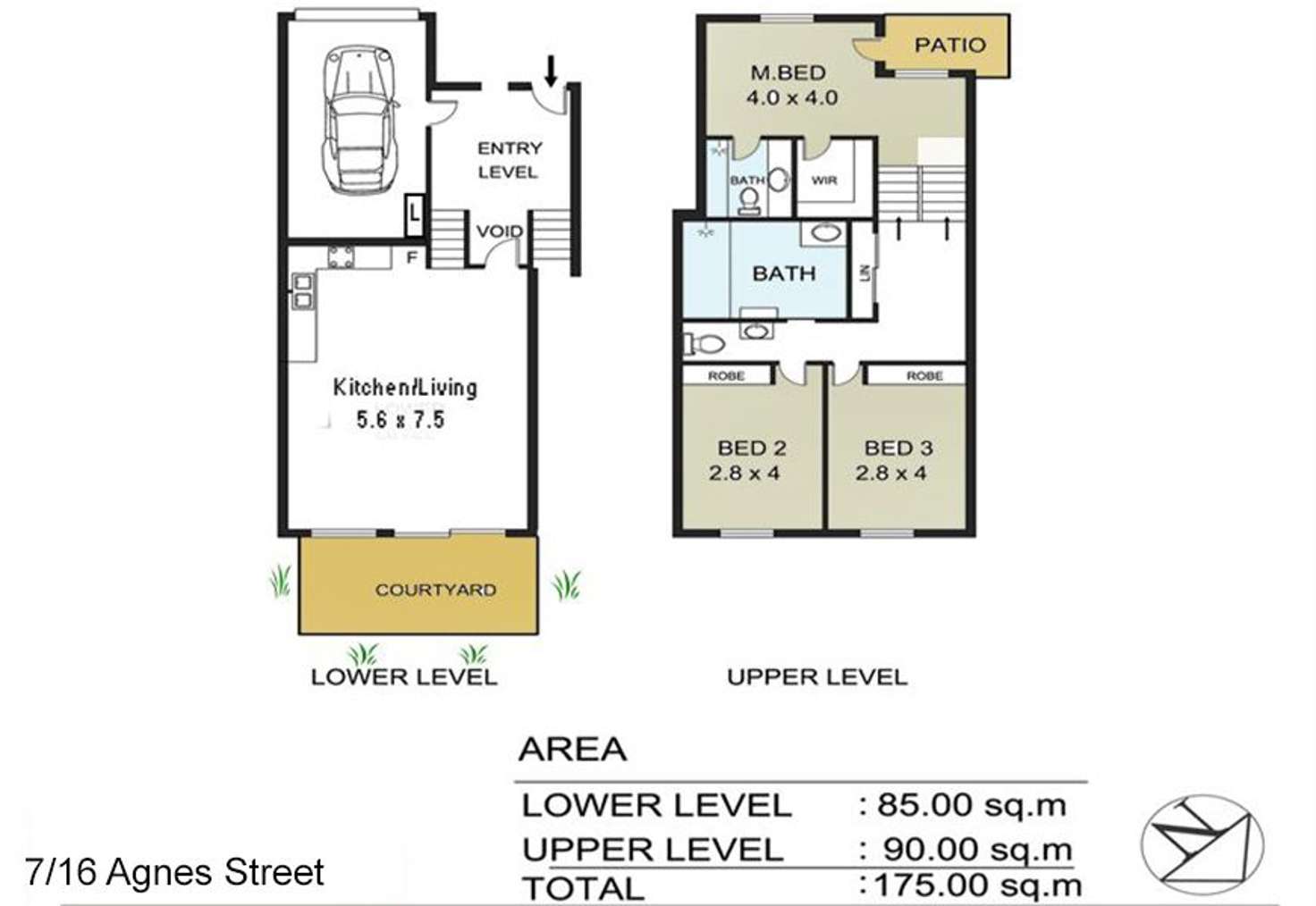 Floorplan of Homely townhouse listing, 7/16 Agnes Street, Morningside QLD 4170