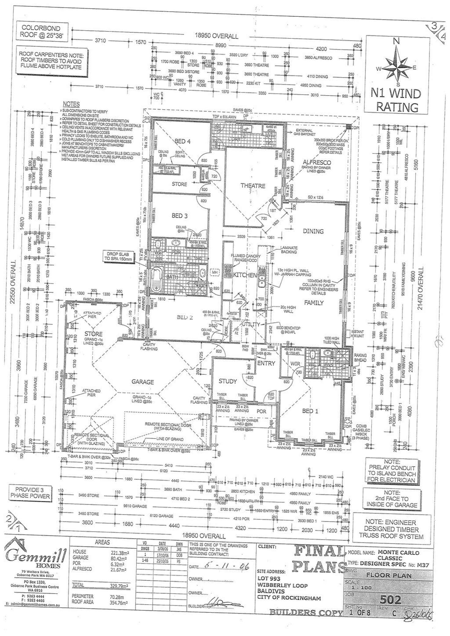 Floorplan of Homely house listing, 3 Wibberley Loop, Baldivis WA 6171