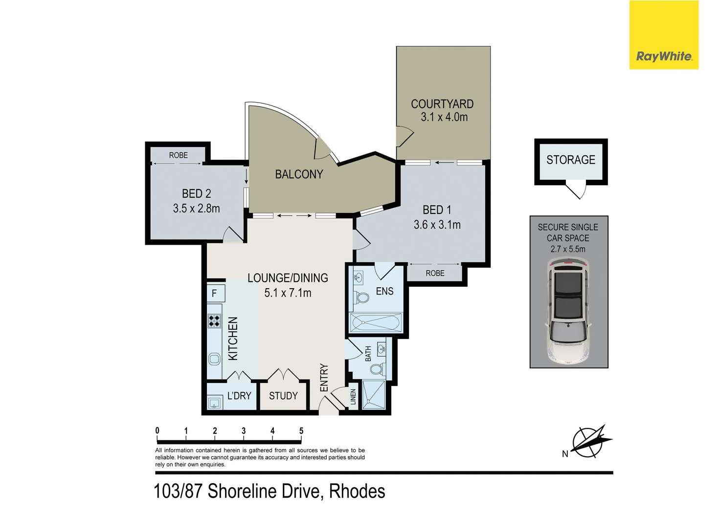Floorplan of Homely apartment listing, 103/87 Shoreline Drive, Rhodes NSW 2138