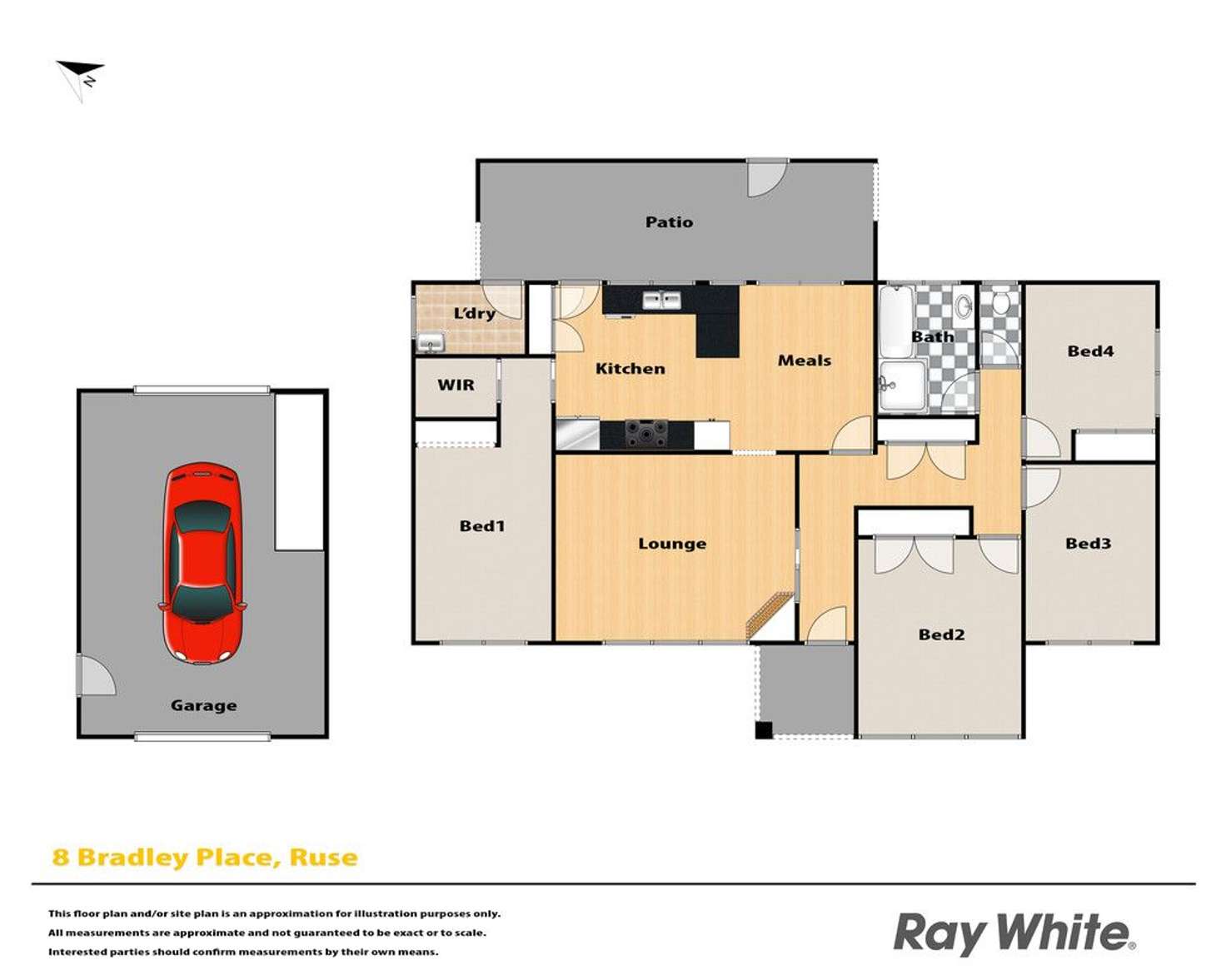 Floorplan of Homely house listing, 8 Bradley Place, Ruse NSW 2560