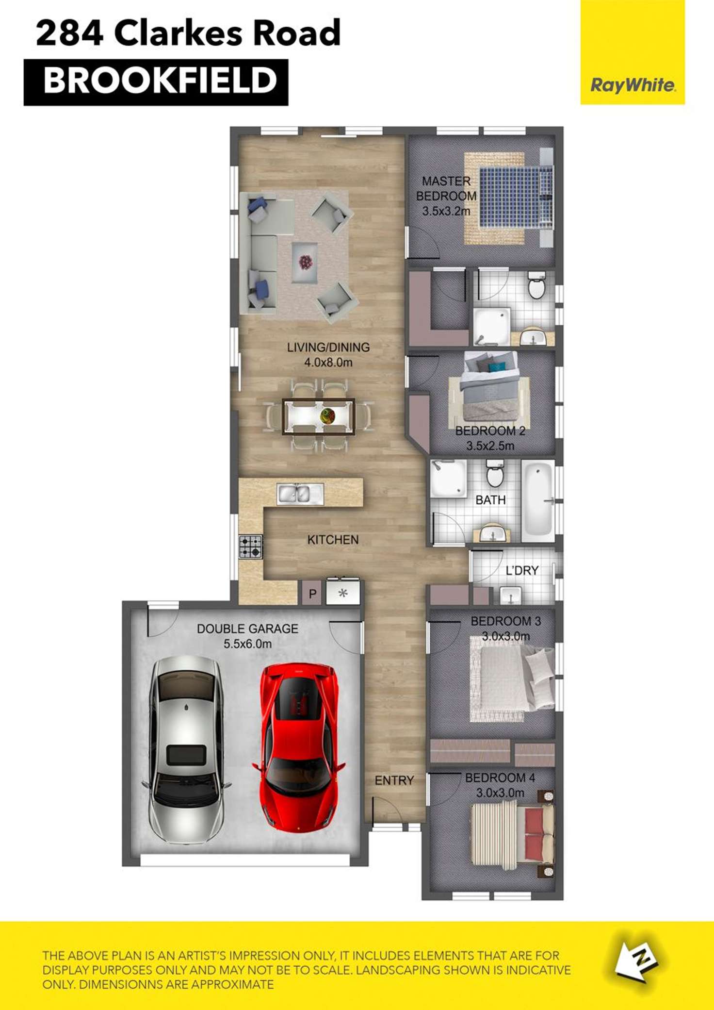 Floorplan of Homely house listing, 284 Clarkes Road, Brookfield VIC 3338