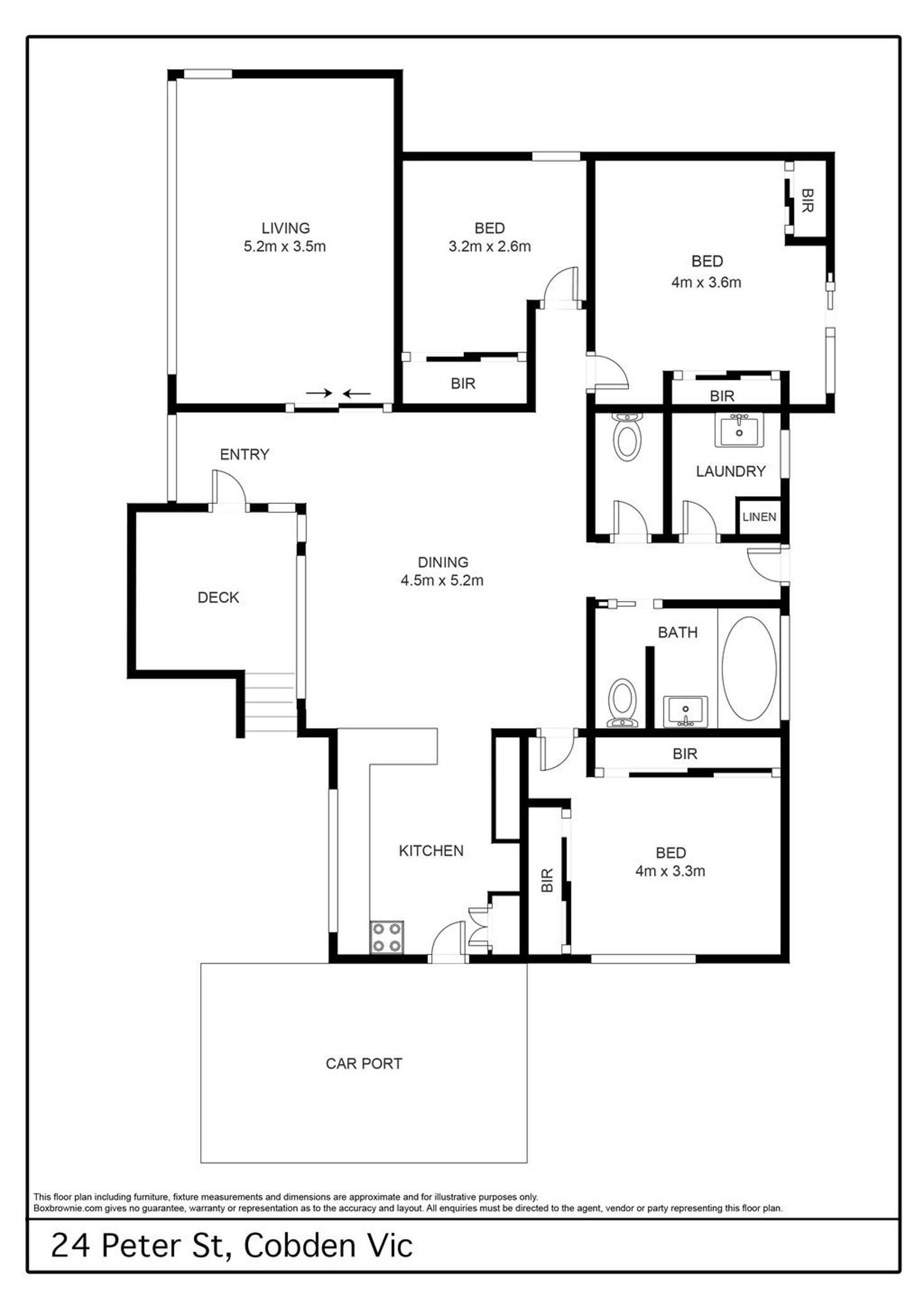Floorplan of Homely house listing, 24 Peter Street, Cobden VIC 3266