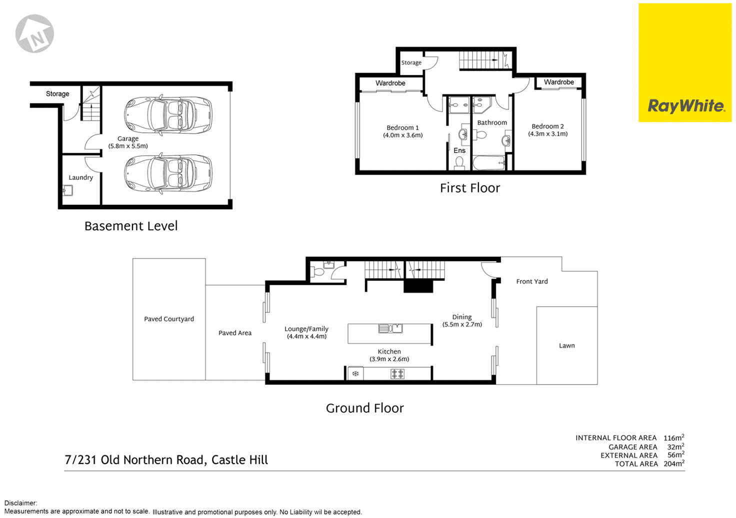 Floorplan of Homely townhouse listing, 7/231 Old Northern Road, Castle Hill NSW 2154