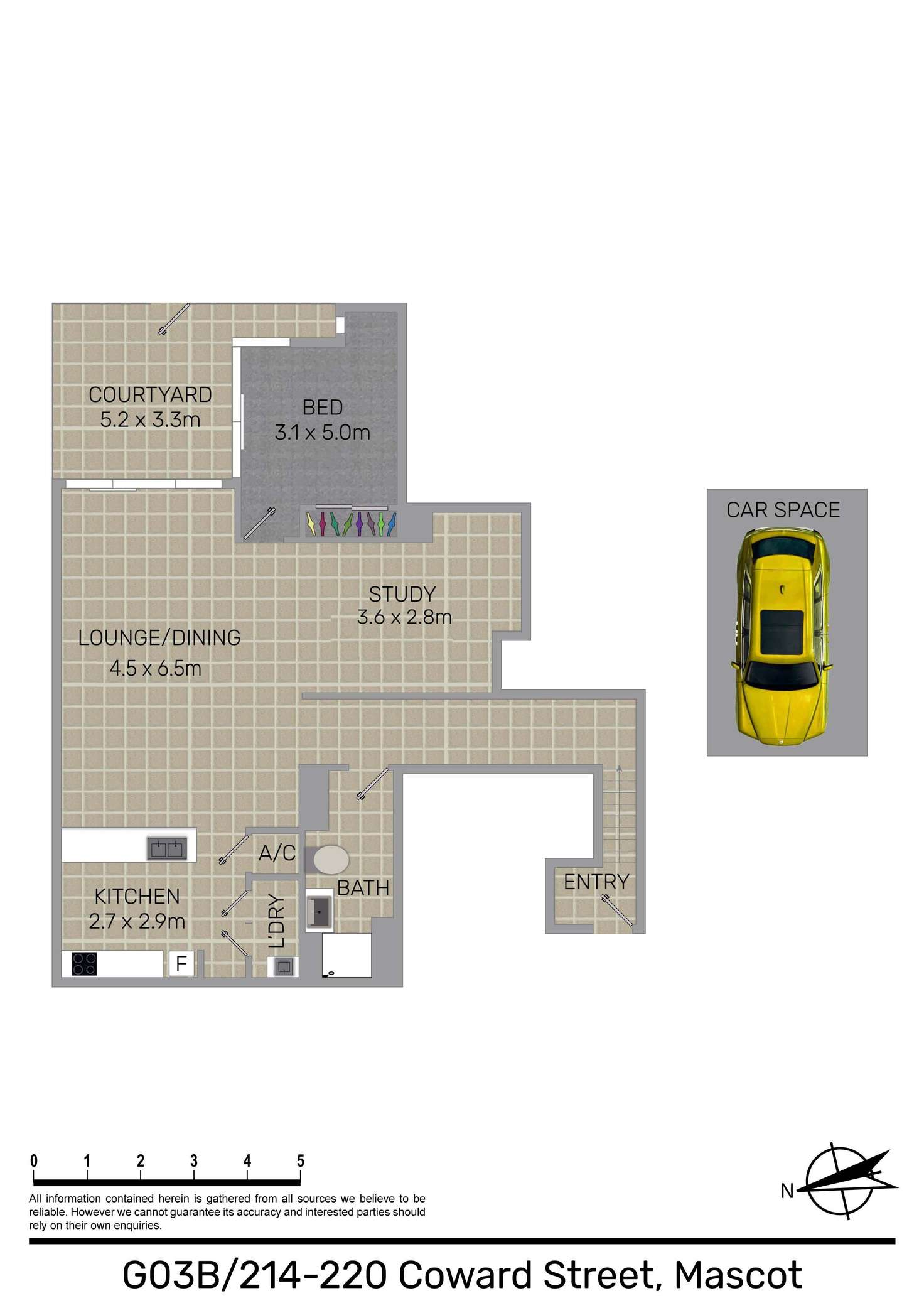 Floorplan of Homely apartment listing, G03B/214-220 Coward Street, Mascot NSW 2020