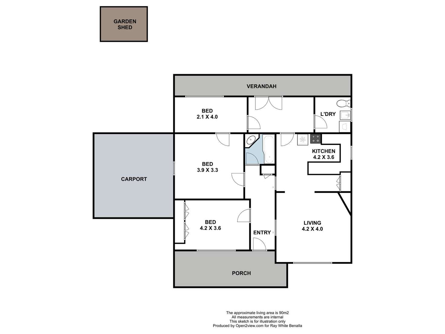 Floorplan of Homely house listing, 26 Charles Street, Benalla VIC 3672