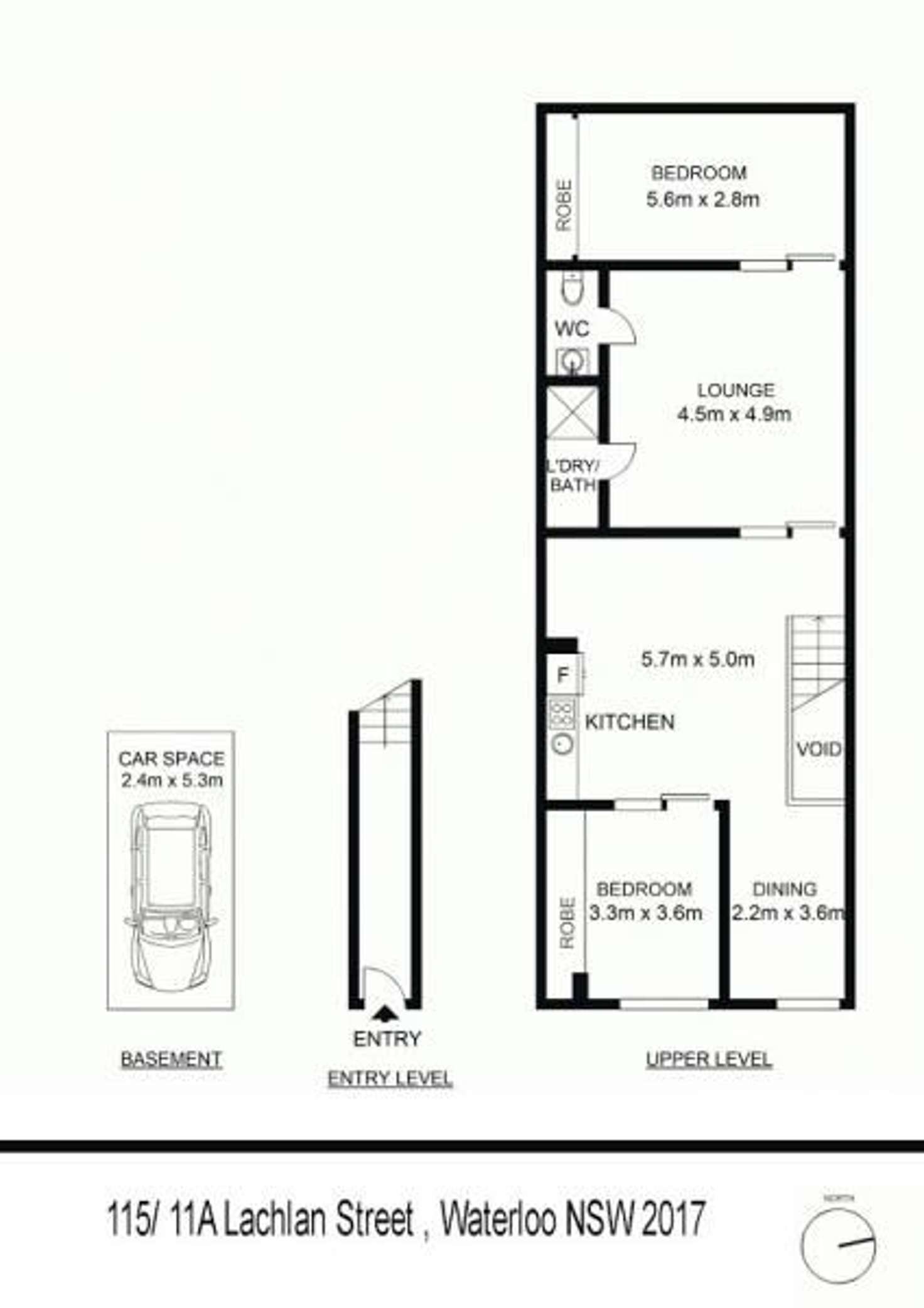 Floorplan of Homely apartment listing, 115/11A Lachlan Street, Waterloo NSW 2017