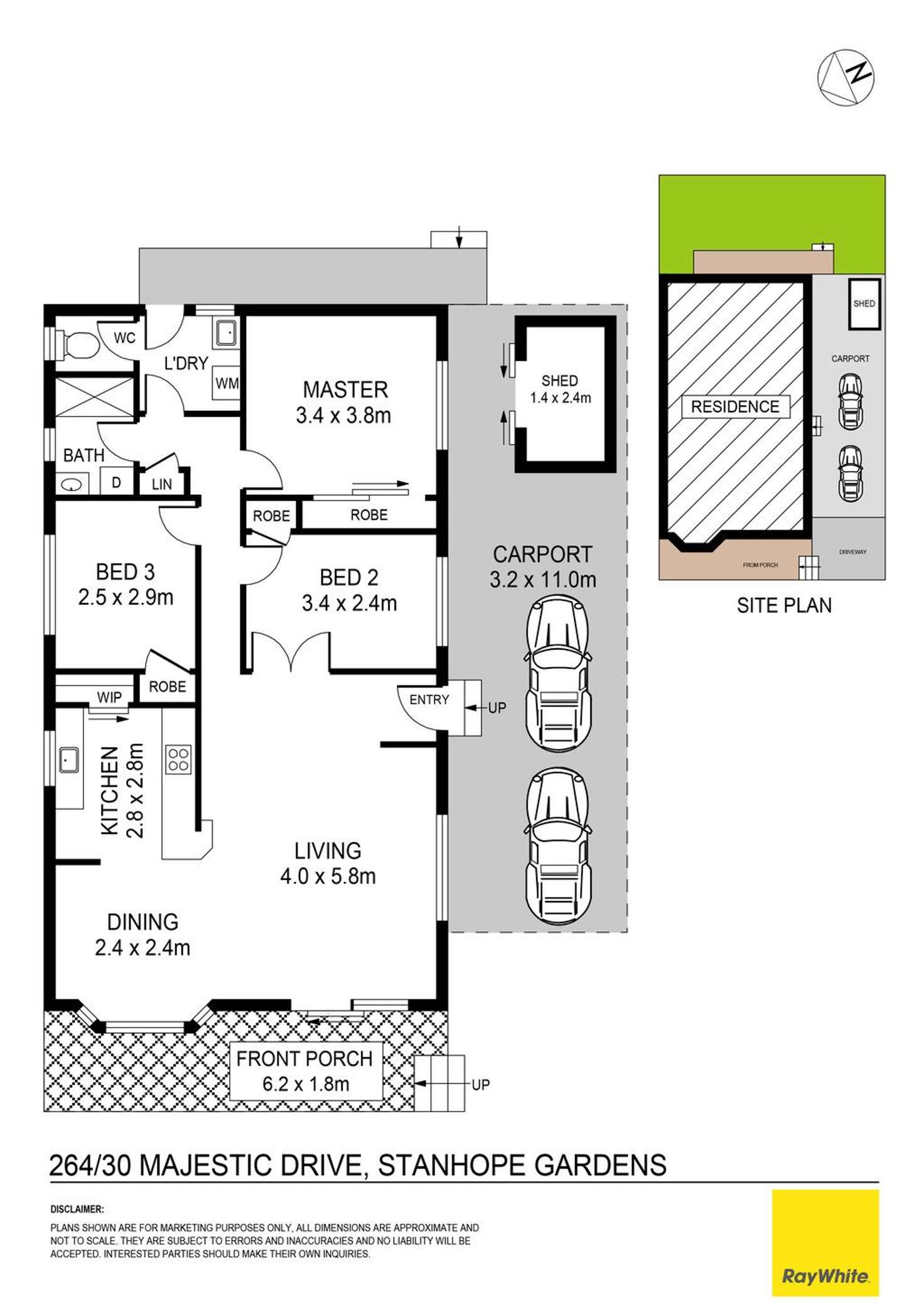 Floorplan of Homely retirement listing, 264/30 Majestic Drive (Wisteria Crescent in Myrtle Glen), Stanhope Gardens NSW 2768
