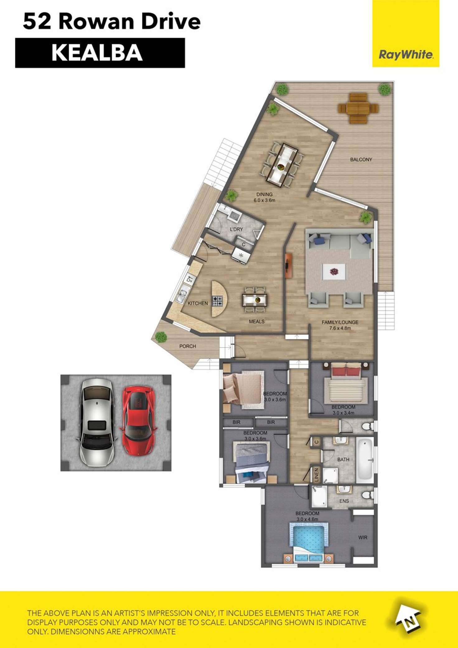 Floorplan of Homely house listing, 52 Rowan Drive, Kealba VIC 3021