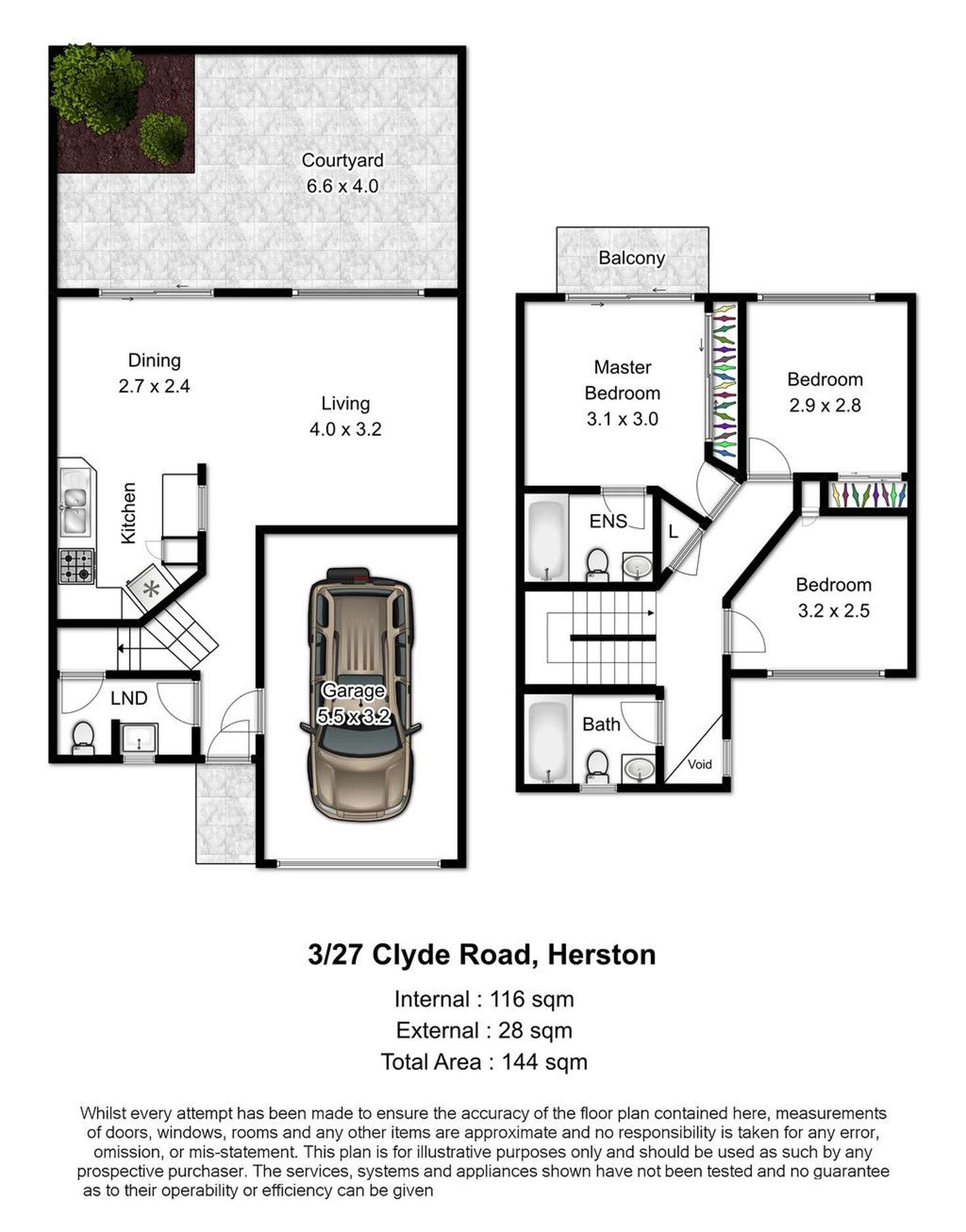 Floorplan of Homely townhouse listing, U3/27 Clyde Road, Herston QLD 4006