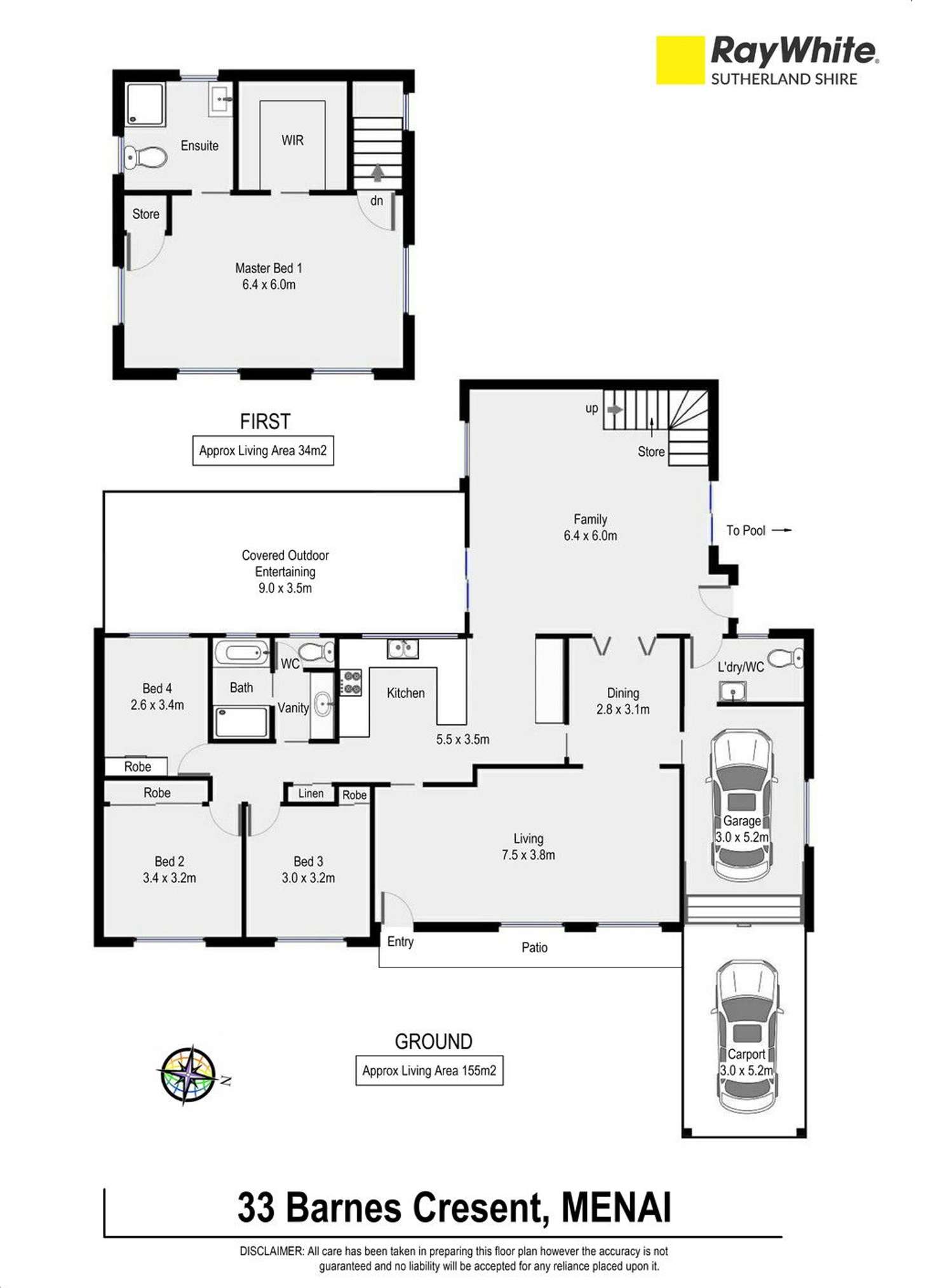 Floorplan of Homely house listing, 33 Barnes Crescent, Menai NSW 2234