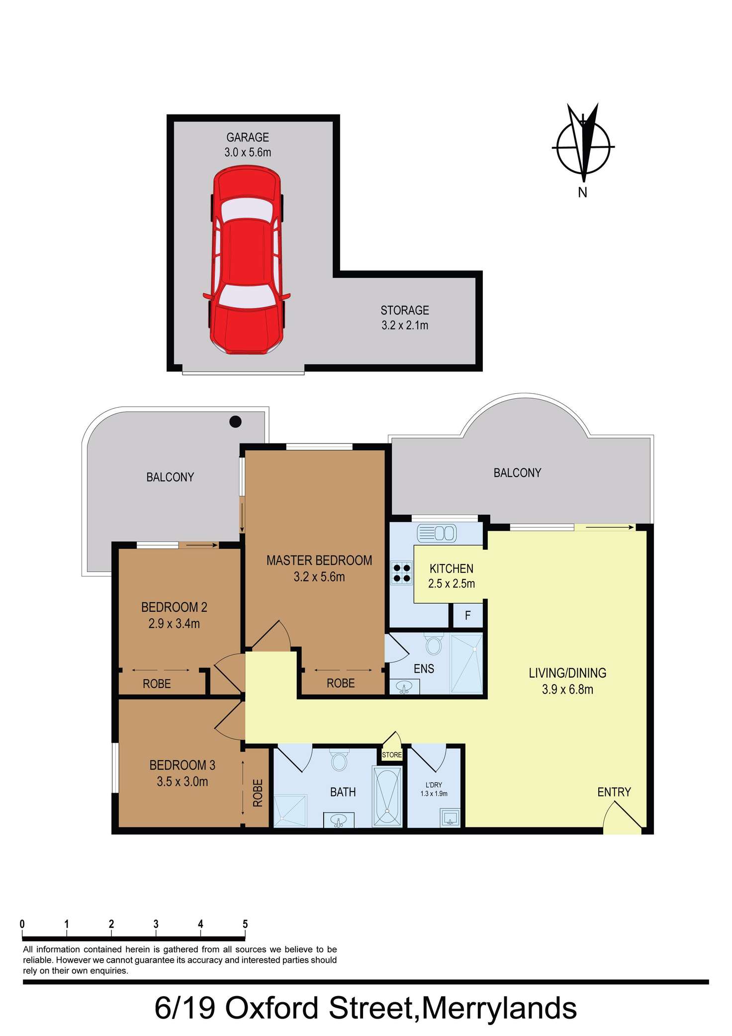 Floorplan of Homely unit listing, 6/19-21 Oxford Street, Merrylands NSW 2160
