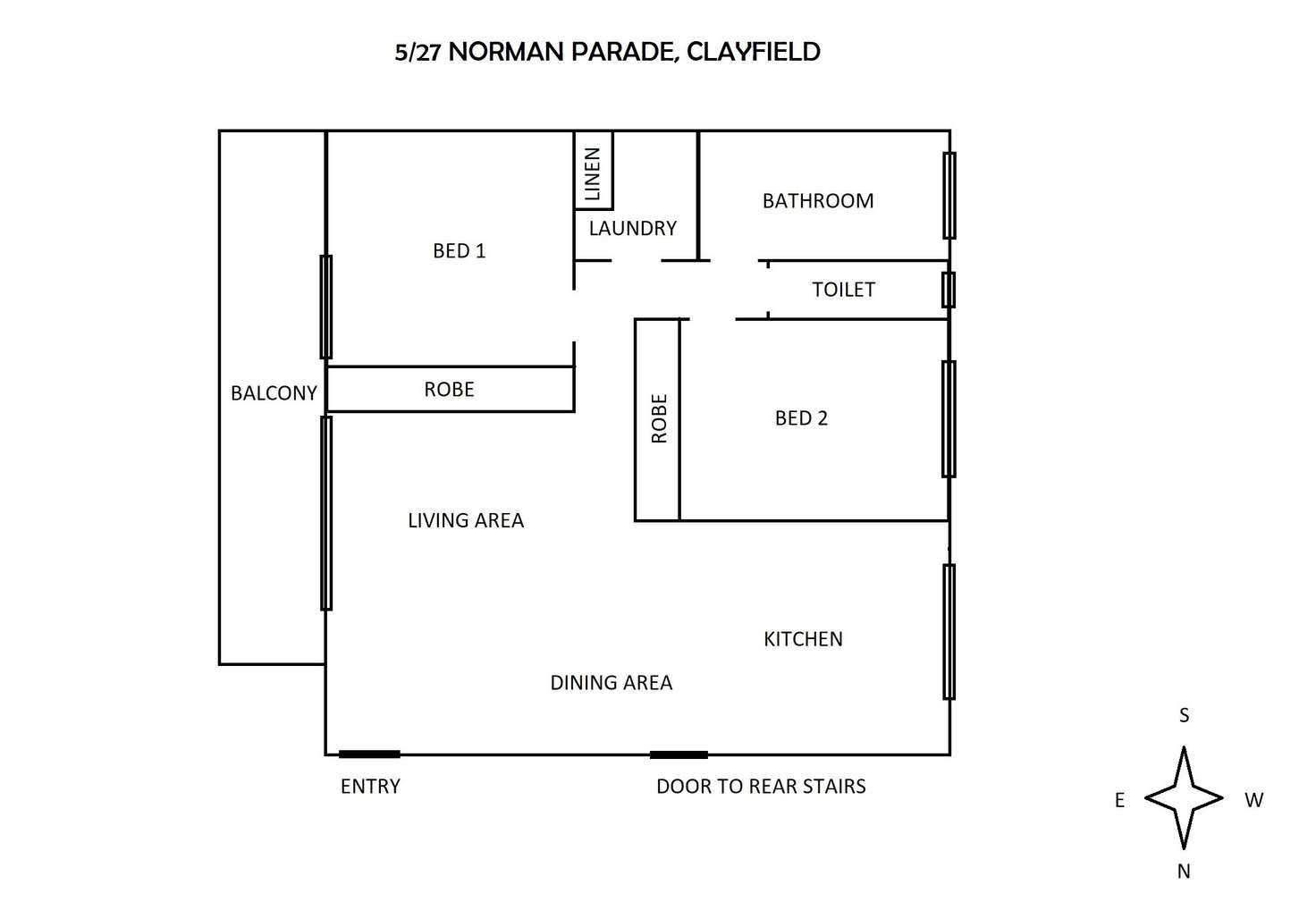 Floorplan of Homely apartment listing, 5/27 Norman Parade, Clayfield QLD 4011