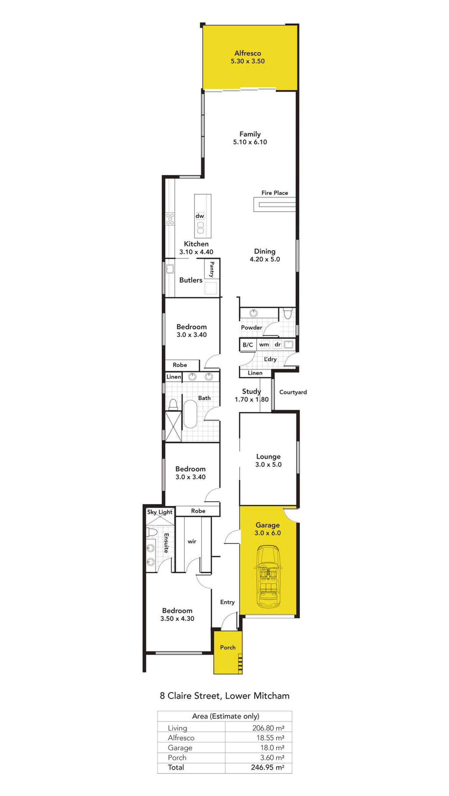 Floorplan of Homely house listing, 8A Claire Street, Lower Mitcham SA 5062