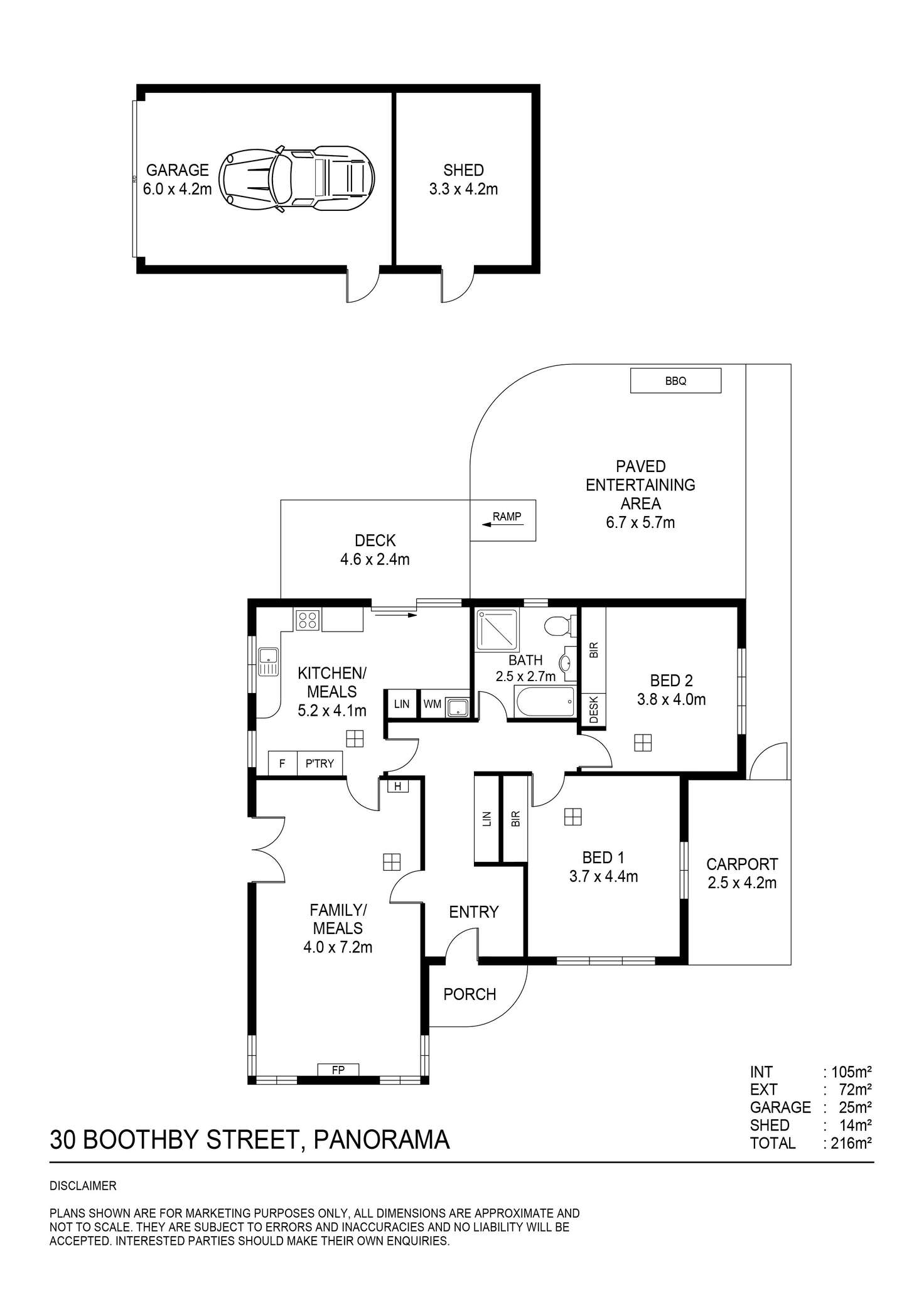 Floorplan of Homely house listing, 30 Boothby Street, Panorama SA 5041