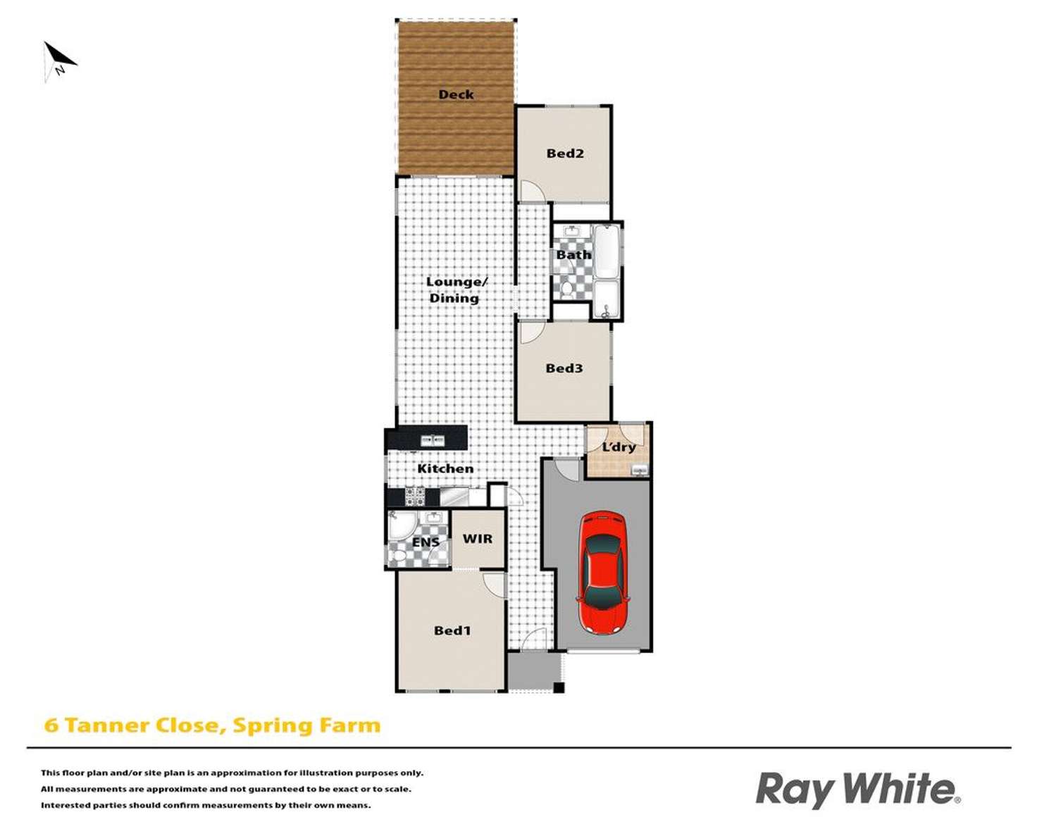 Floorplan of Homely house listing, 6 Tanner Close, Spring Farm NSW 2570