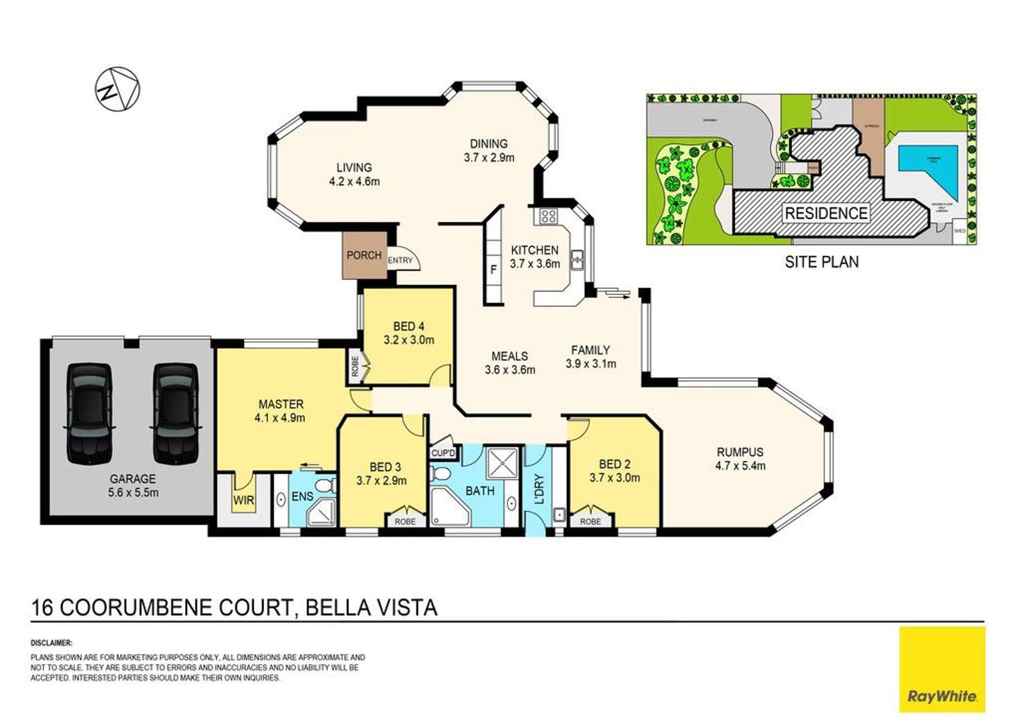 Floorplan of Homely house listing, 16 Coorumbene Court, Bella Vista NSW 2153